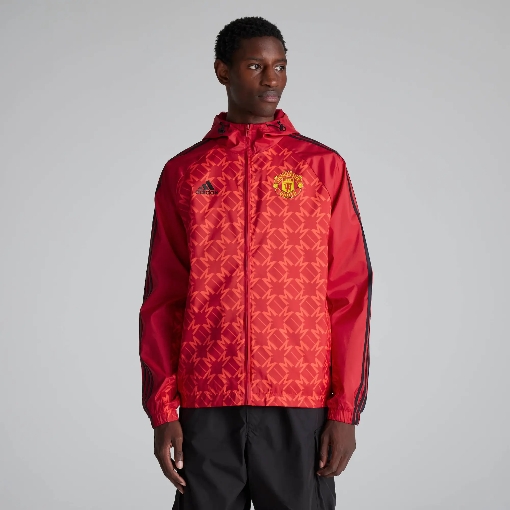 Manchester United Adidas Mens Manchester United Seasonal Windbreaker Red