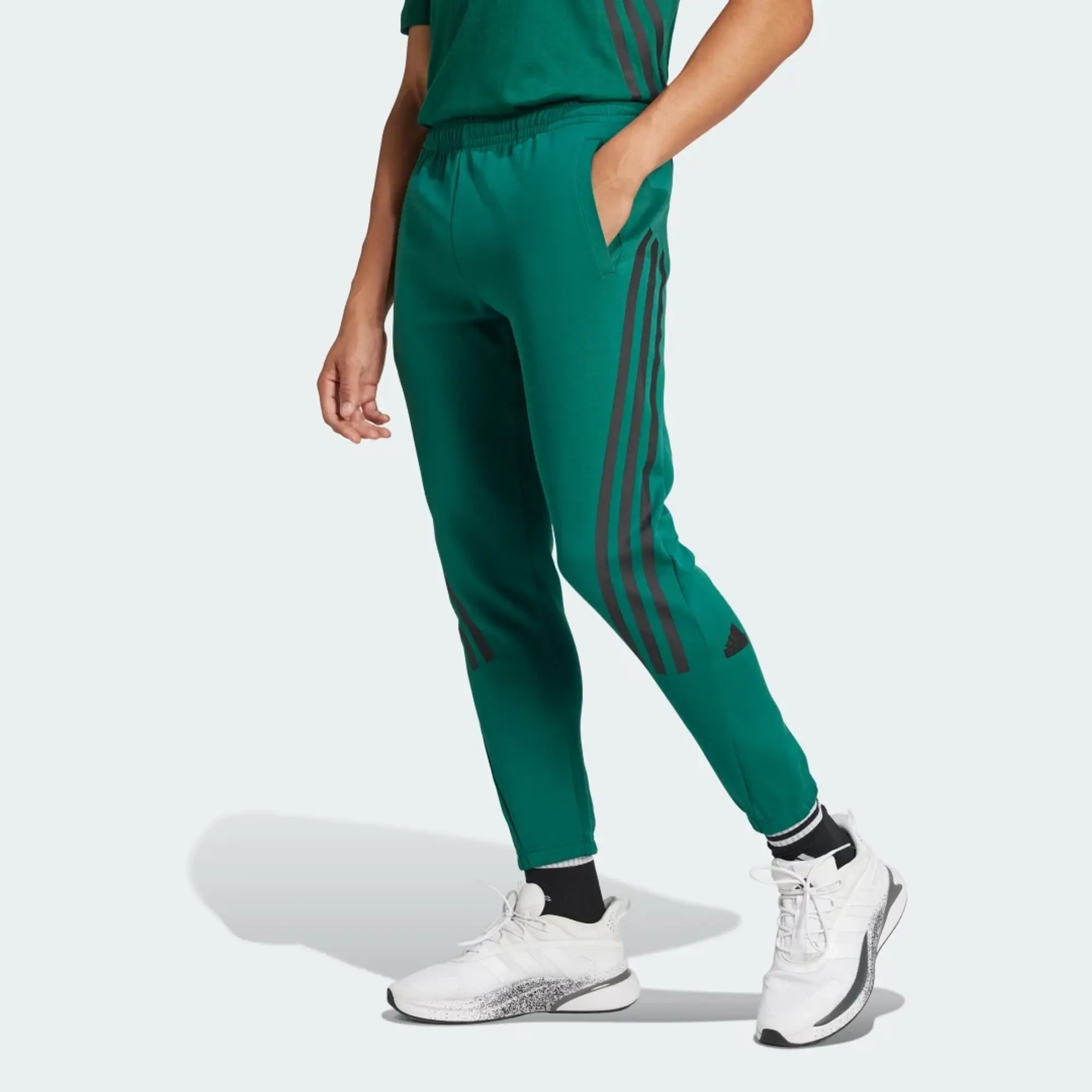 Manchester United x adidas Mens Future Icons 3-Stripes Joggers Green