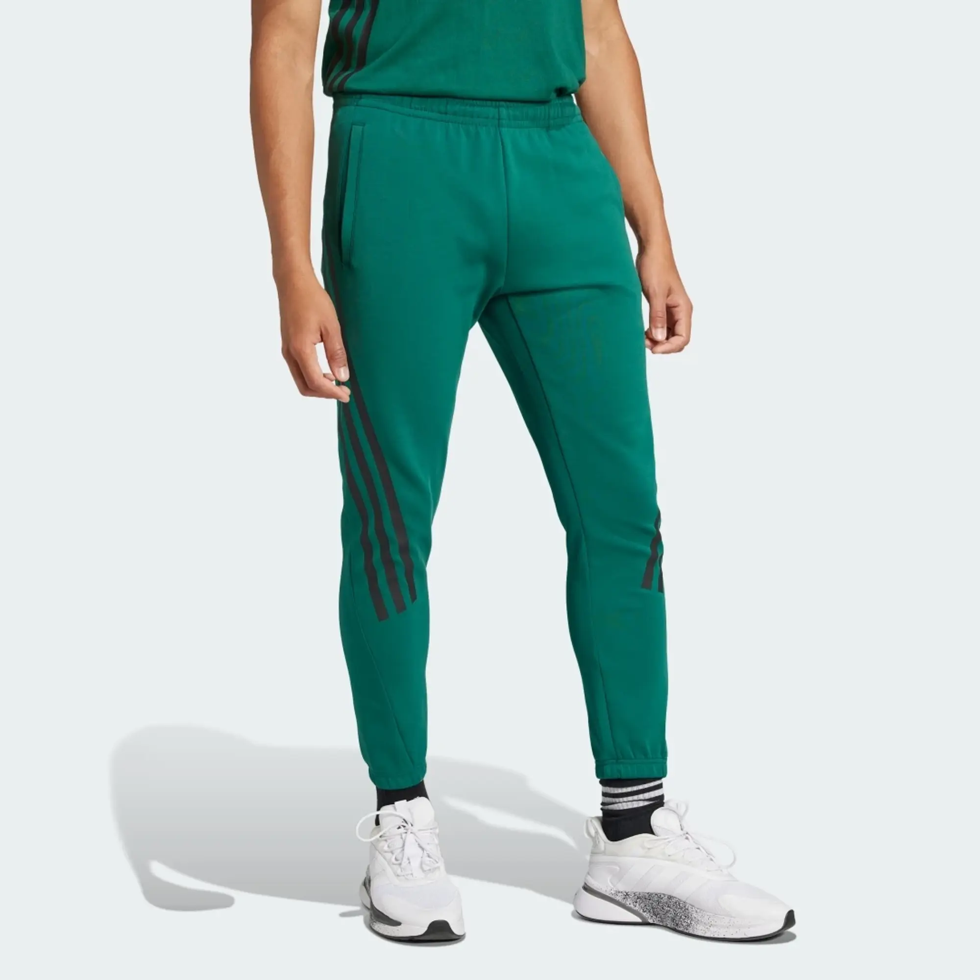 Manchester United x adidas Mens Future Icons 3-Stripes Joggers Green