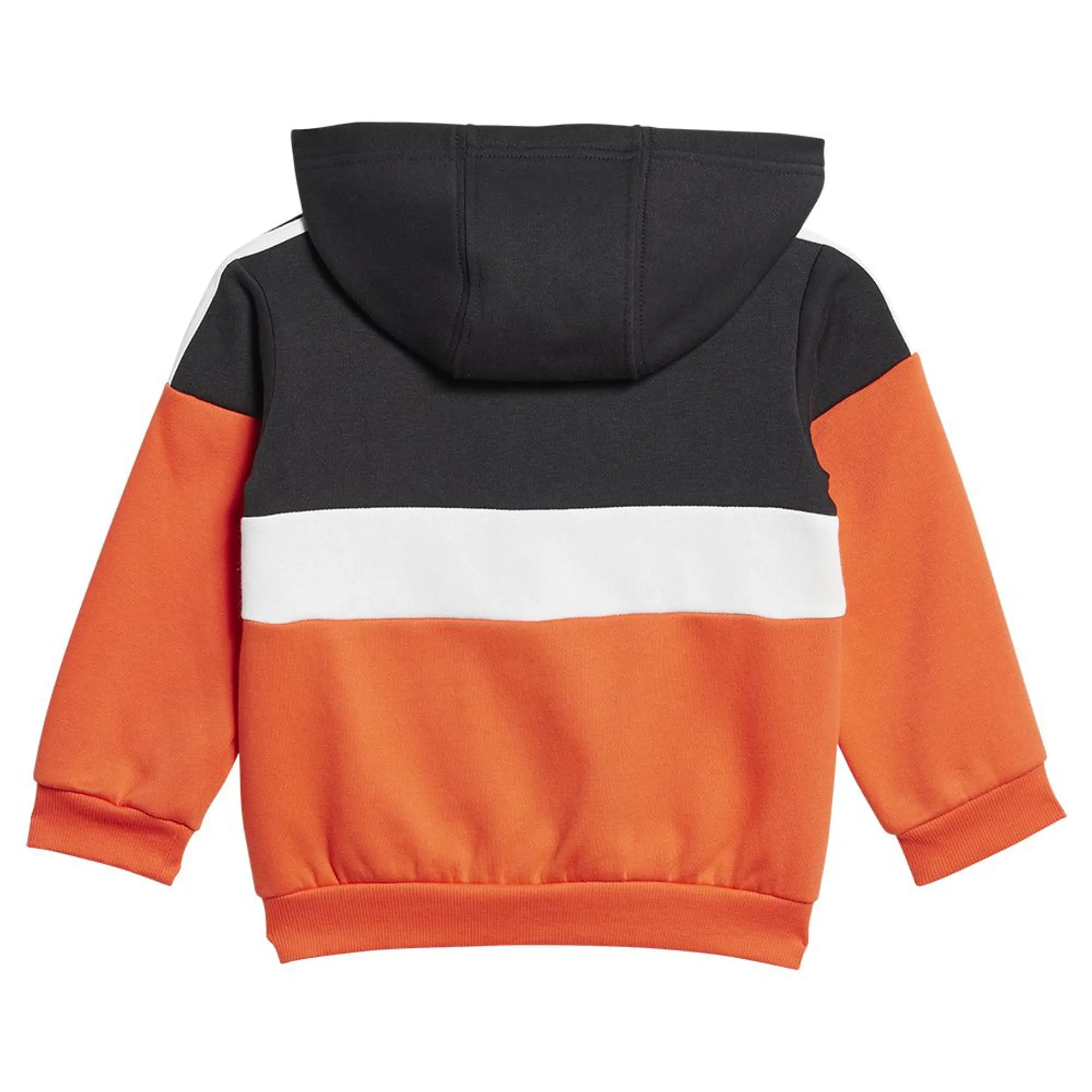 Manchester United x adidas Infant Tiberio 3-Stripes Colourblock Fleece Tracksuit Black