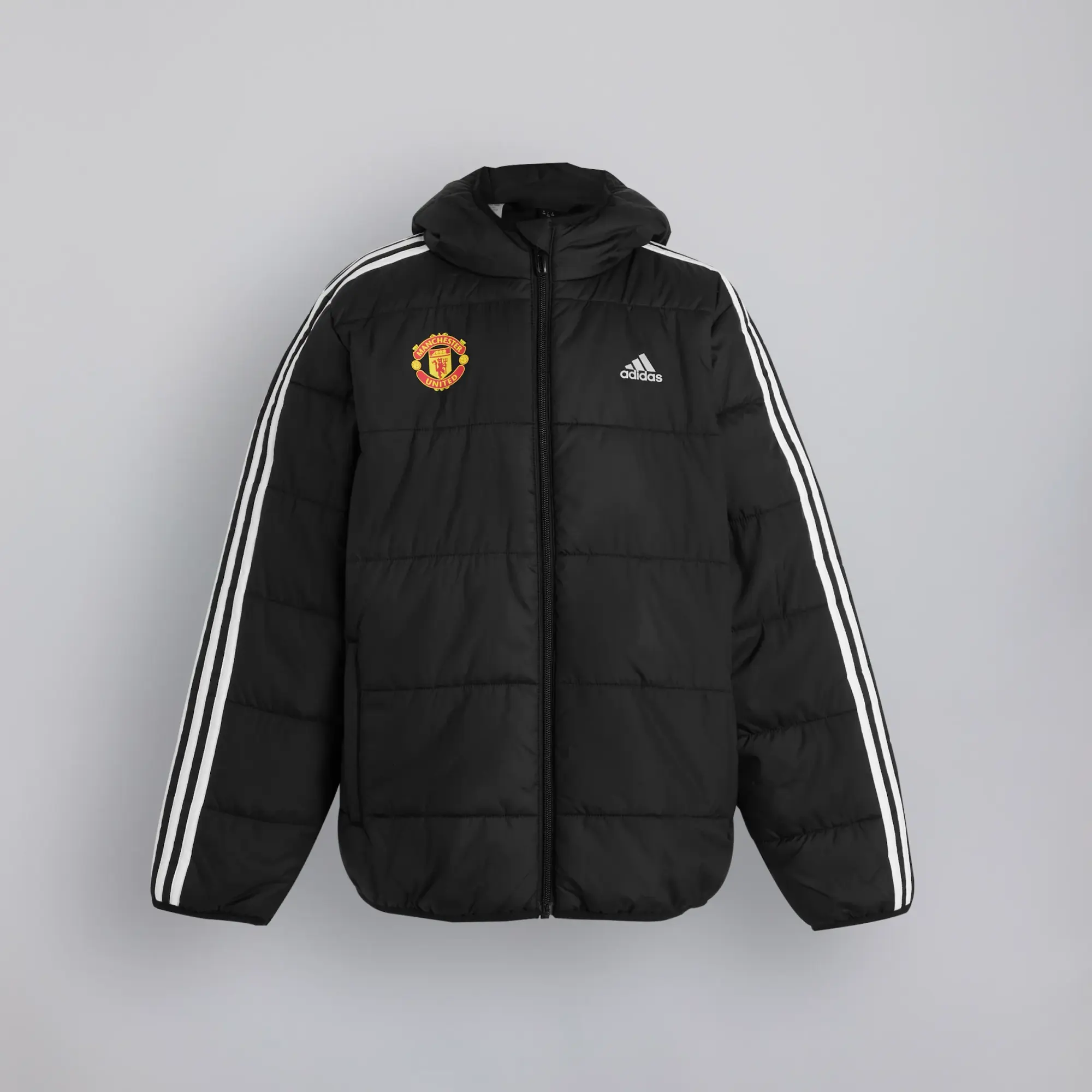 Manchester United x adidas Kids Essentials 3-Stripes Padded Jacket Black