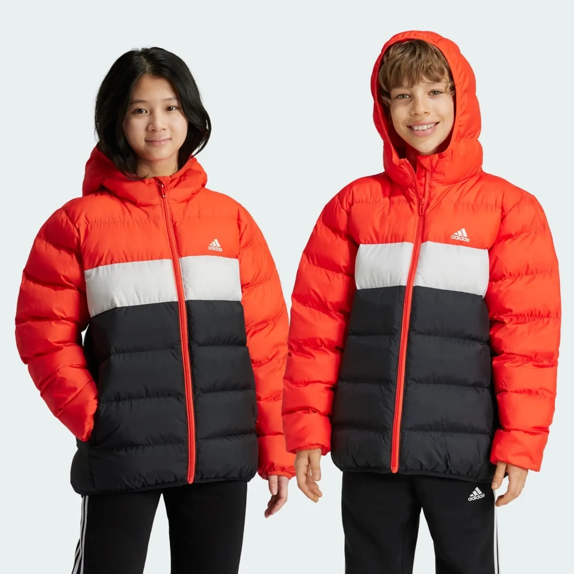 Manchester United x adidas Kids Colourblock Synthetic Down Jacket Red