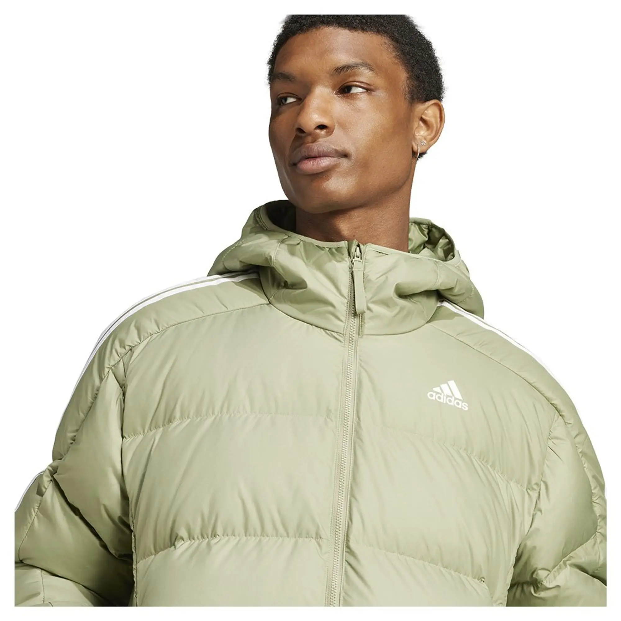 Manchester United x adidas Mens Essentials Midweight Down Hooded Jacket Green