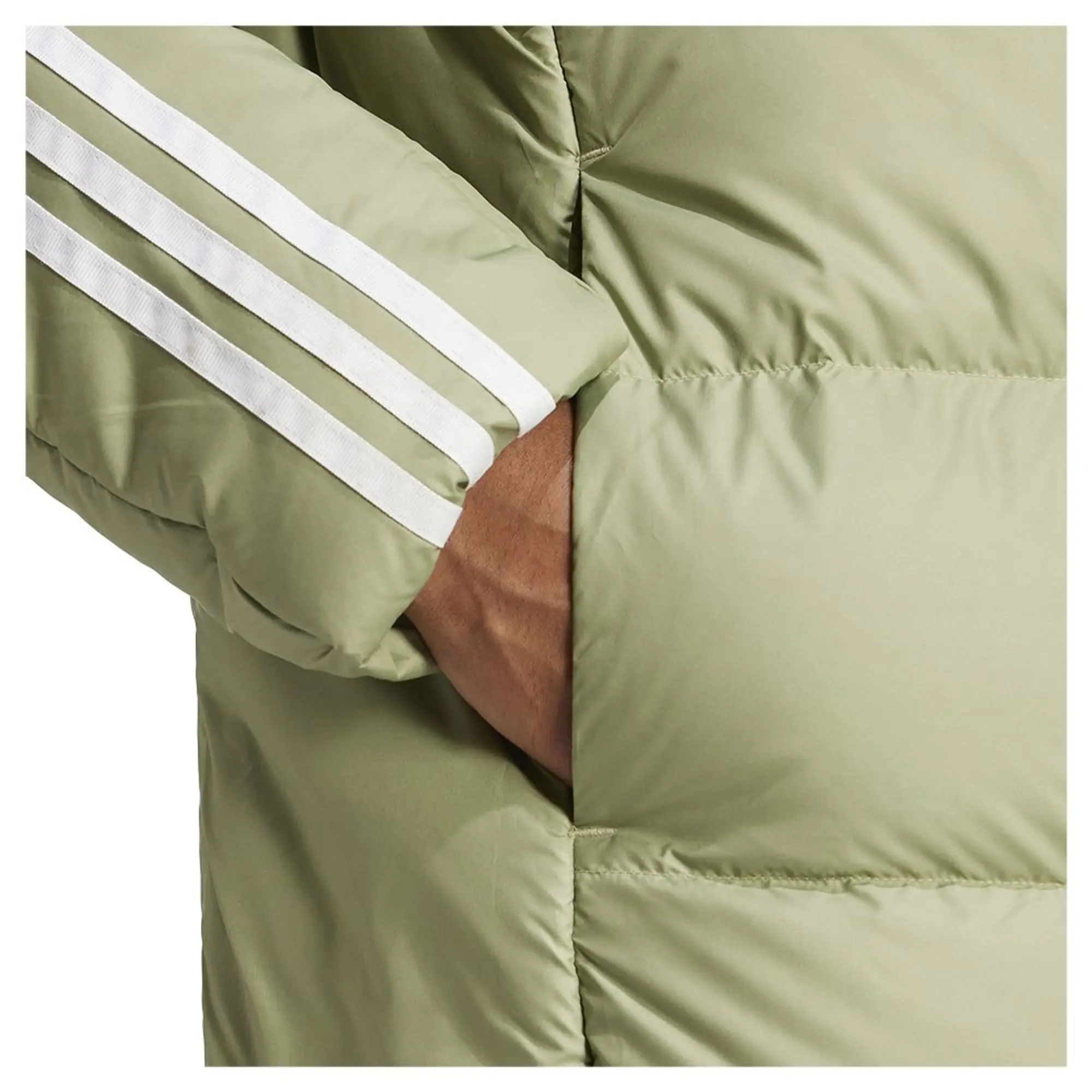 Manchester United x adidas Mens Essentials Midweight Down Hooded Jacket Green