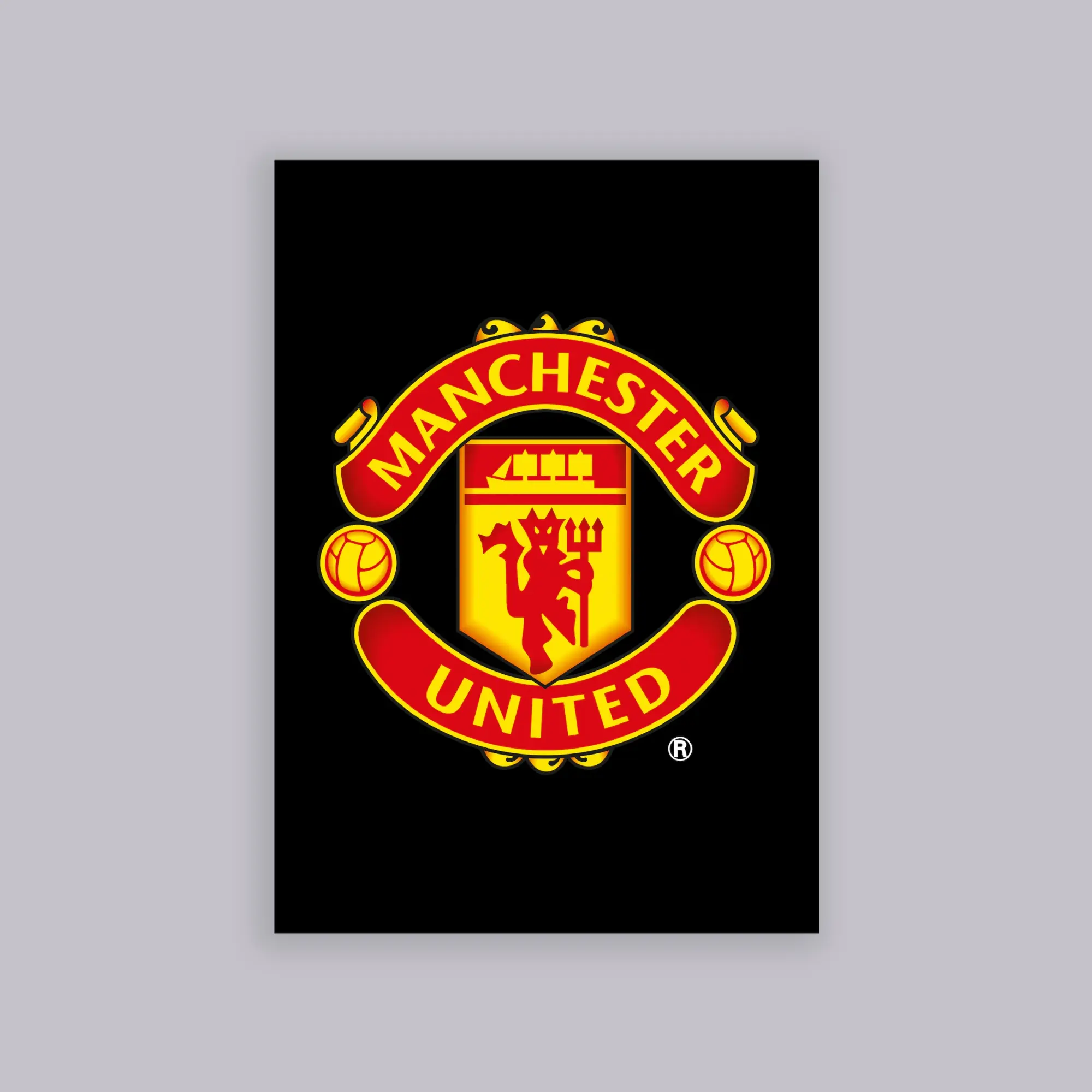 Wundur Ltd Manchester United Crest A2 Poster Black