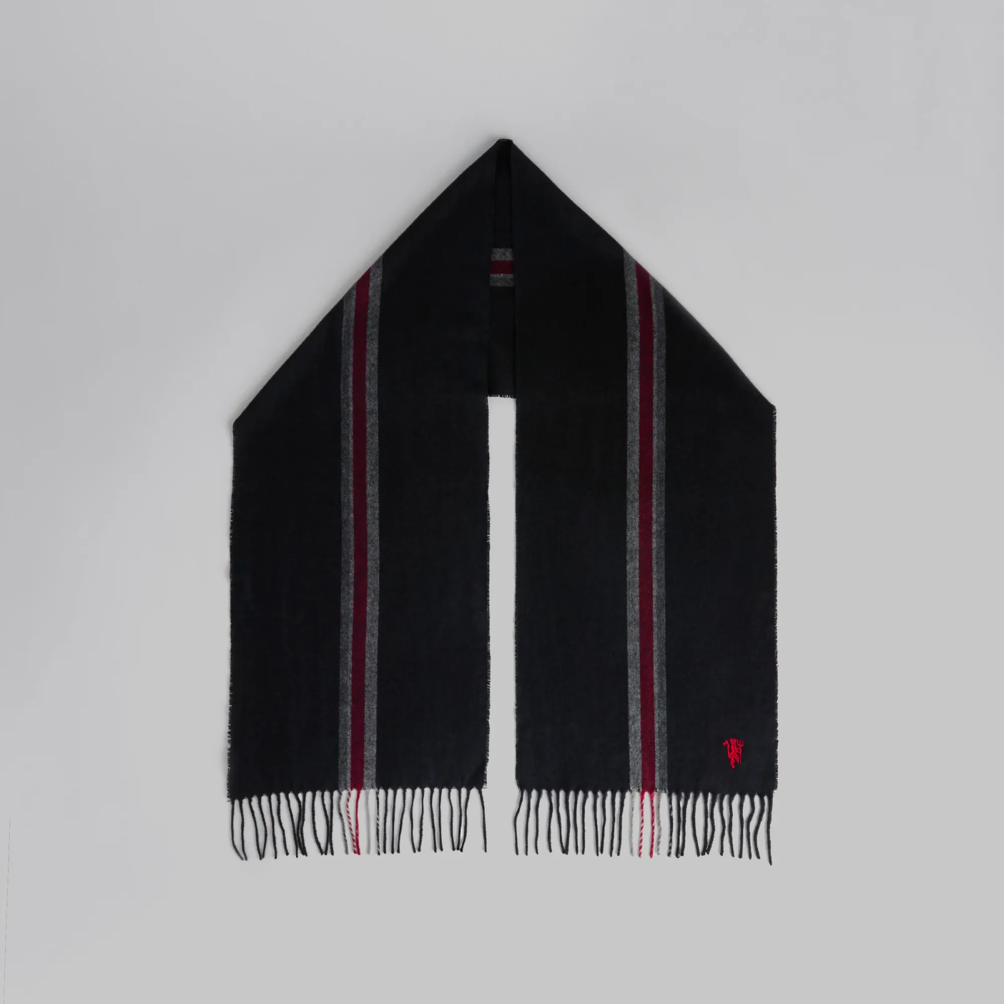 Manchester United x Paul Smith Stripe Scarf Charcoal