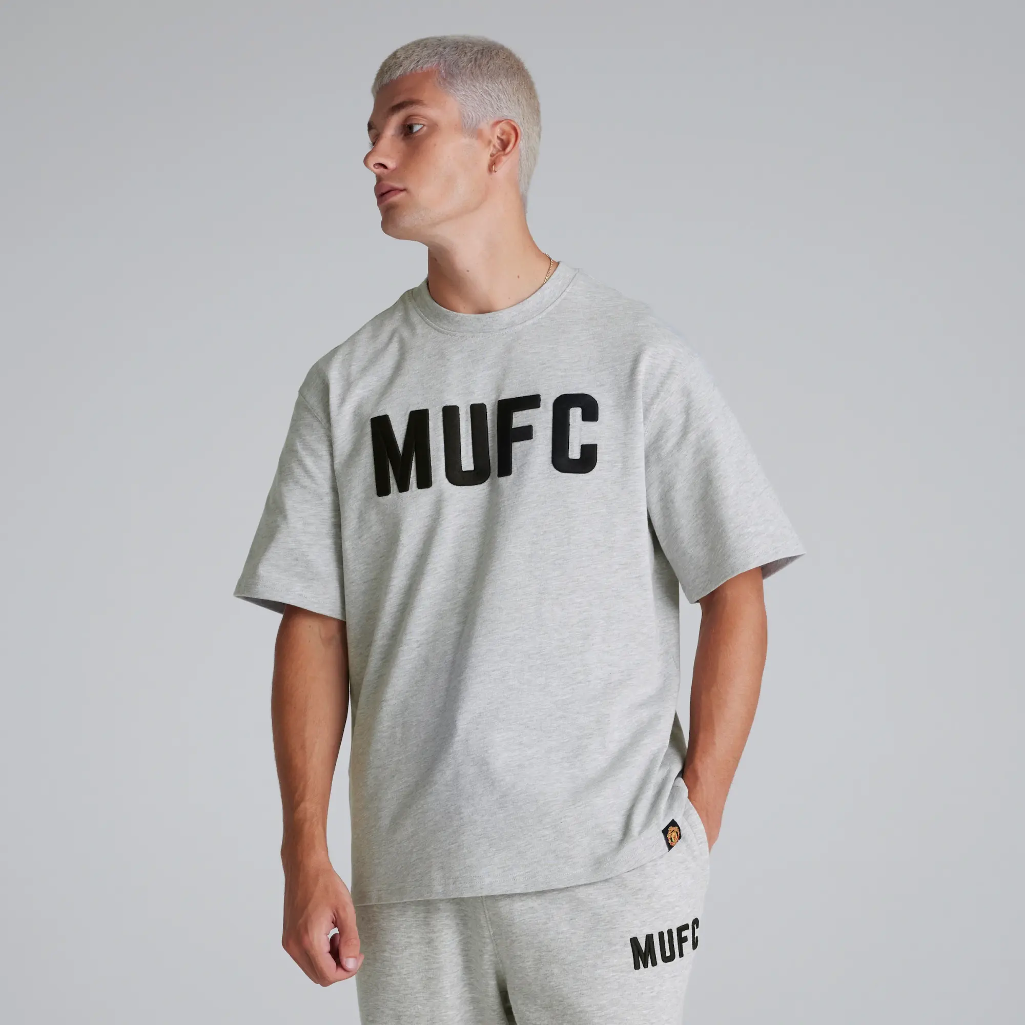 RAW Manchester United Mens MUFC T-Shirt Grey