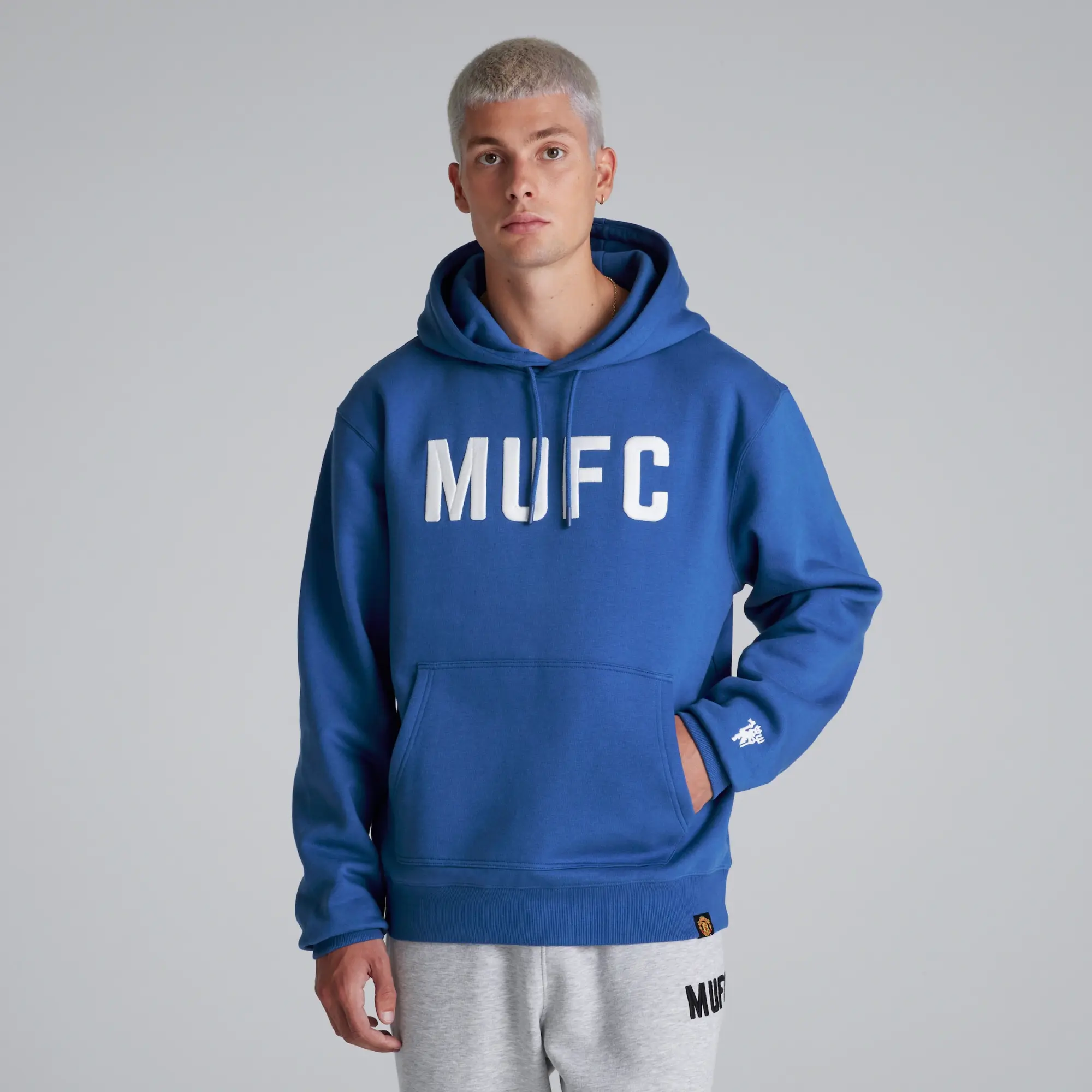 RAW Manchester United Mens MUFC Overhead Hoodie Blue