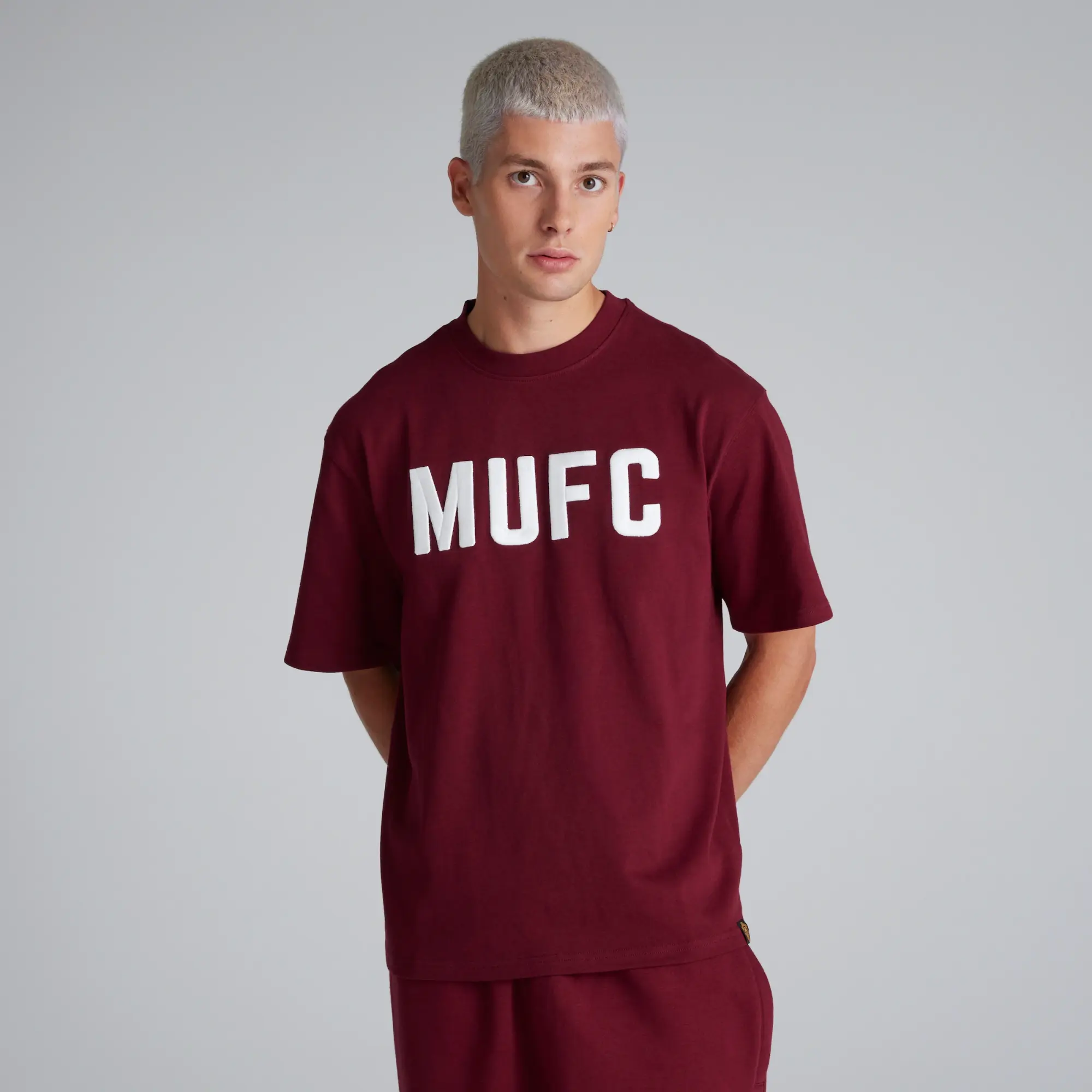 RAW Manchester United Mens MUFC T-Shirt Burgundy