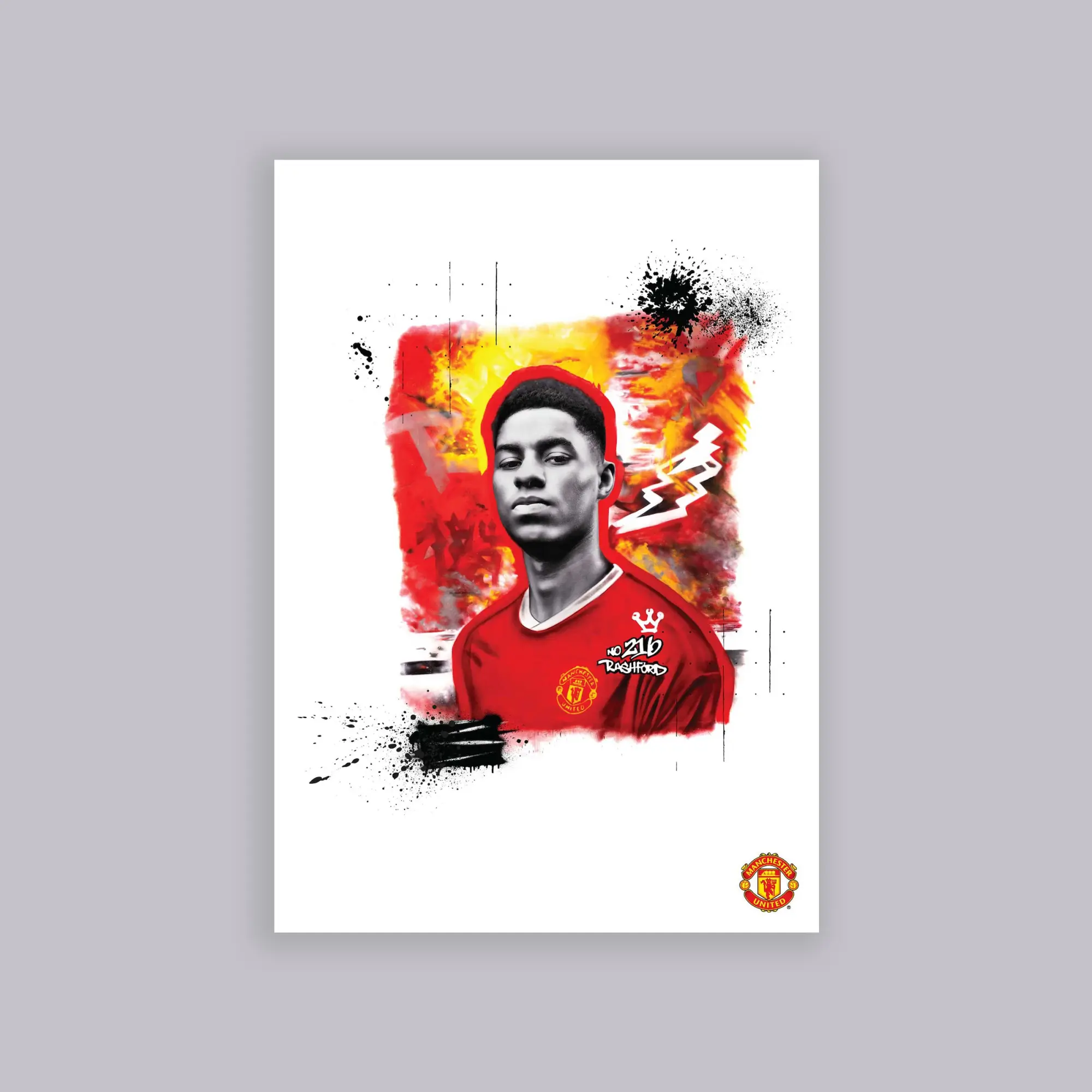 WUNDUR Manchester United Graffiti Rashford A2 Poster