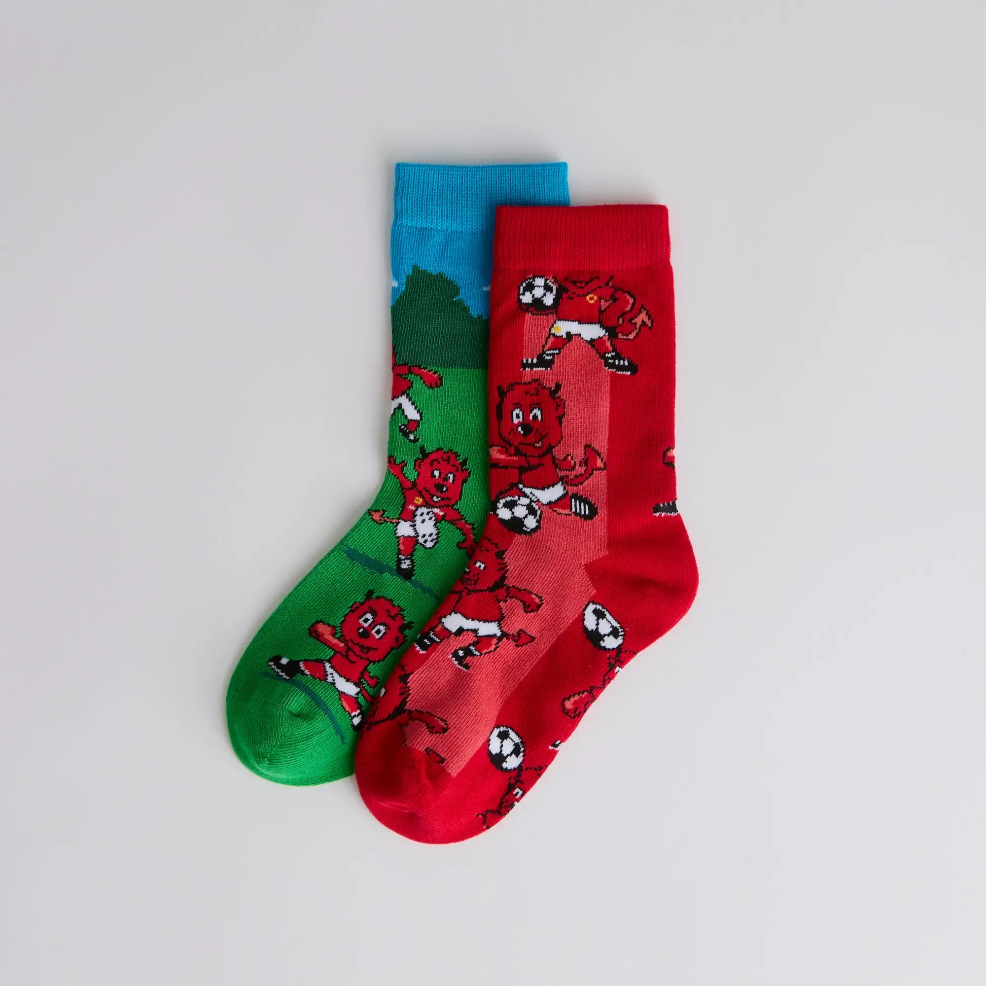 WIEBO Manchester United Kids Fred the Red Socks 2 Pack Multi
