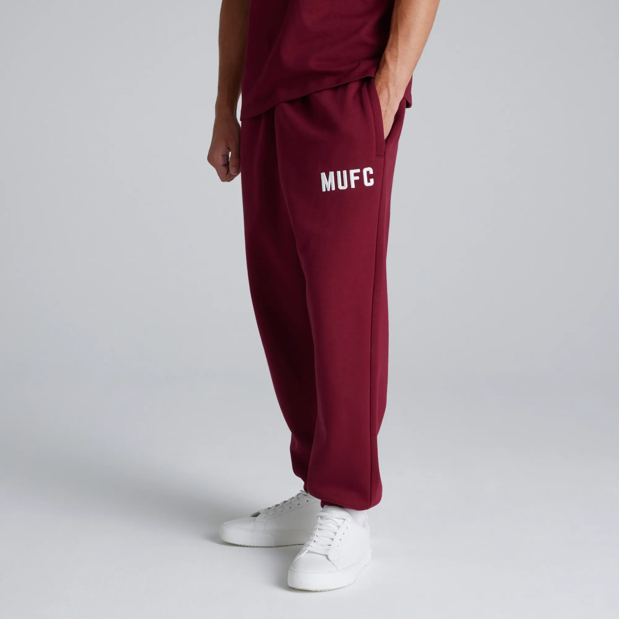 RAW Manchester United Mens MUFC Joggers Burgundy