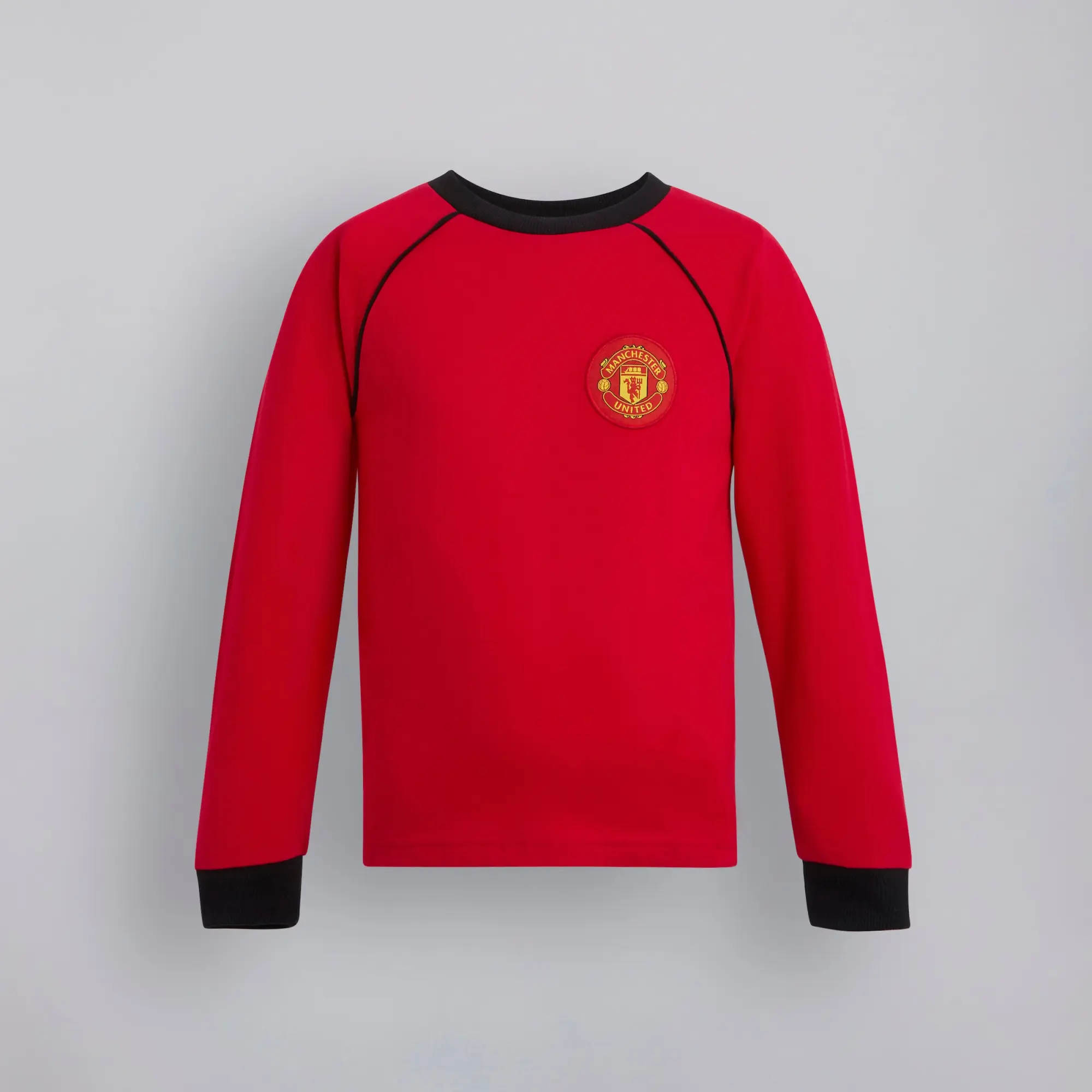 BRECREST Manchester United Boys Long Sleeve Pyjama Top & Pants Set Red