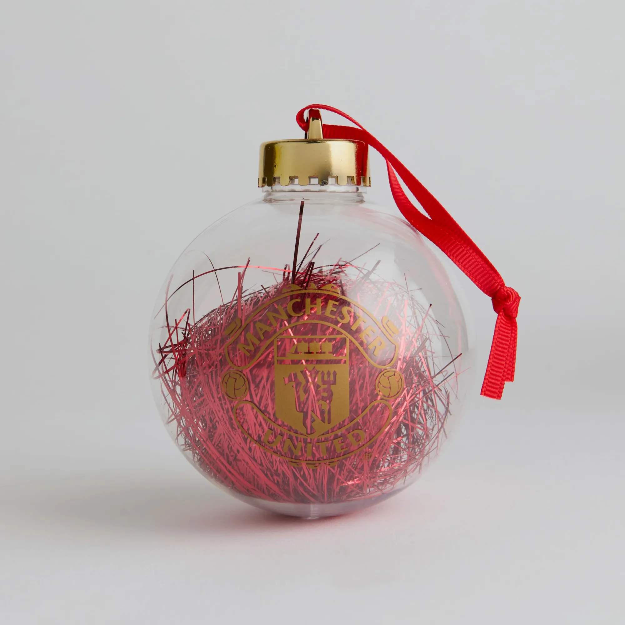FOCO Manchester United Christmas Tinsel Ornament Red