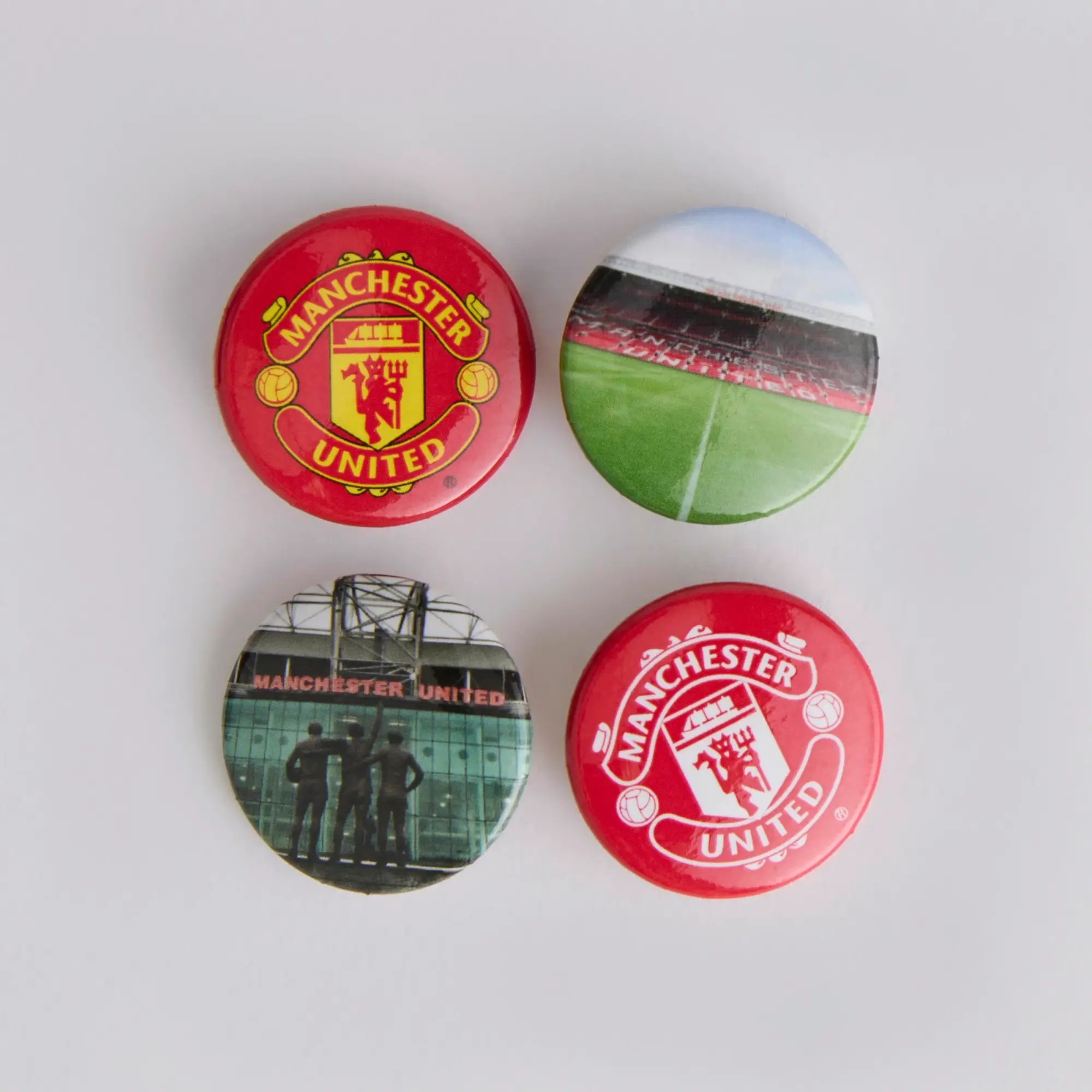 FOCO Manchester United Button Badge Set 4 Pack Multi