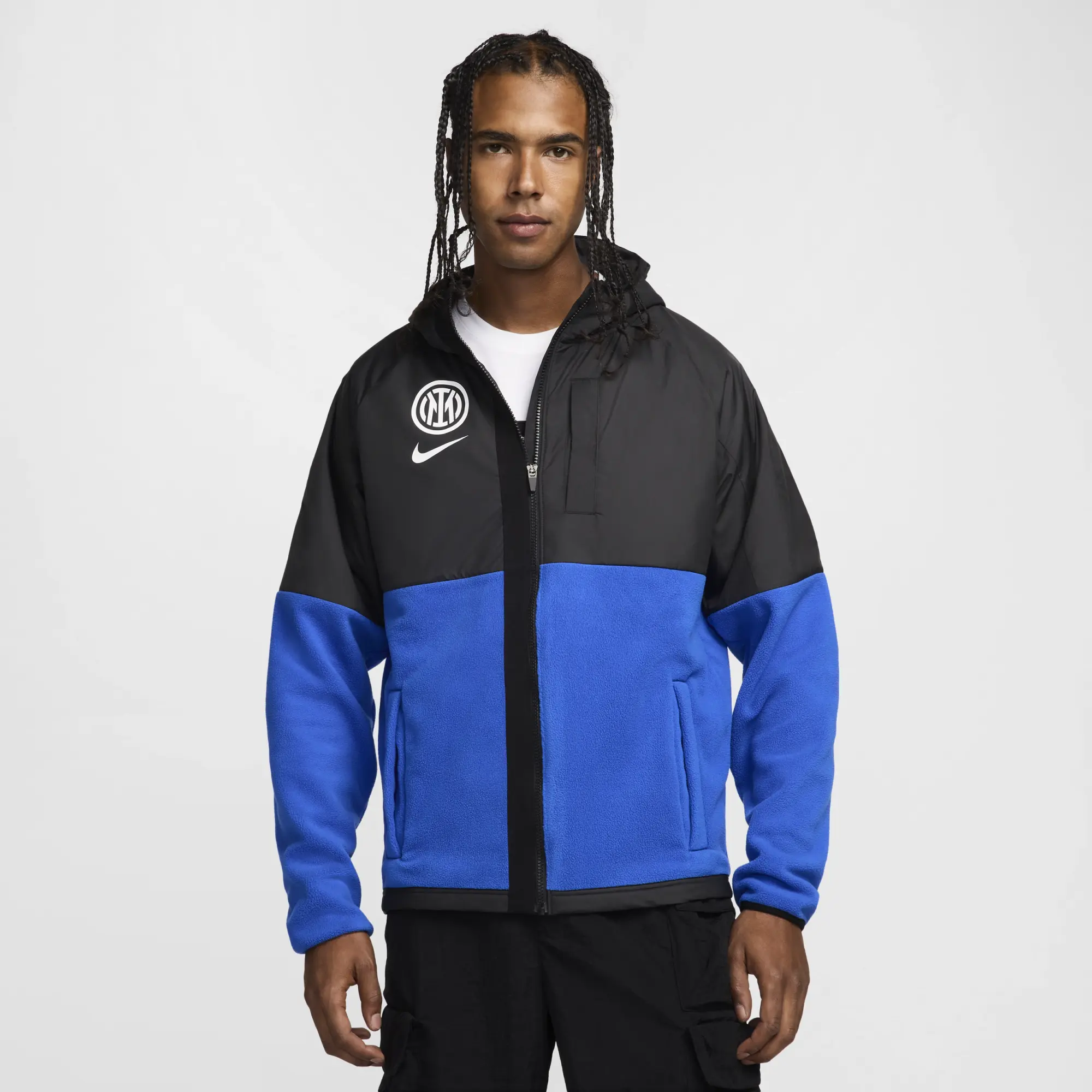 Inter Milan AWF Home Men's Nike Football Winterized Jacket - Black - Polyester