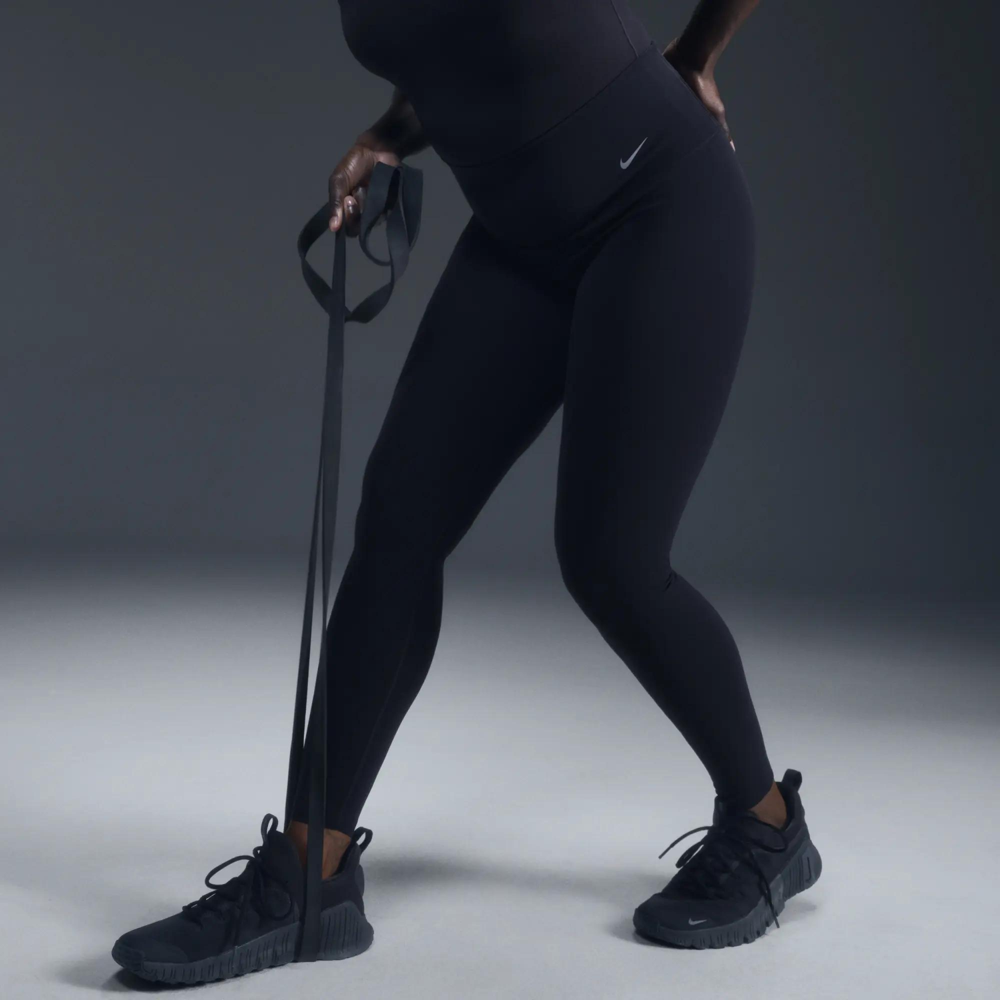 Nike Training Zenvy Dri-Fit High Waisted Full Length Leggings In Black