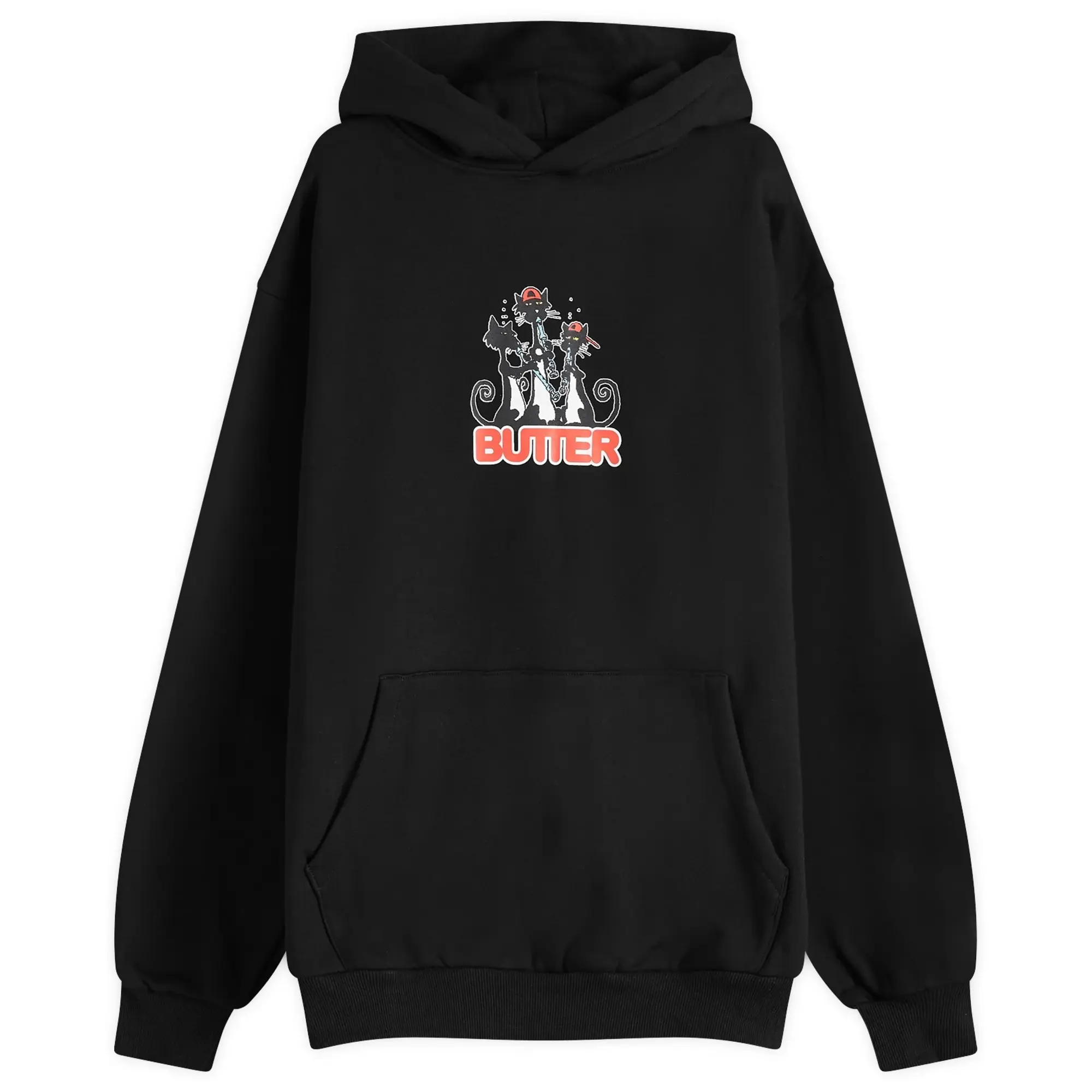 Butter Goods Men's Cats Hoodie Black