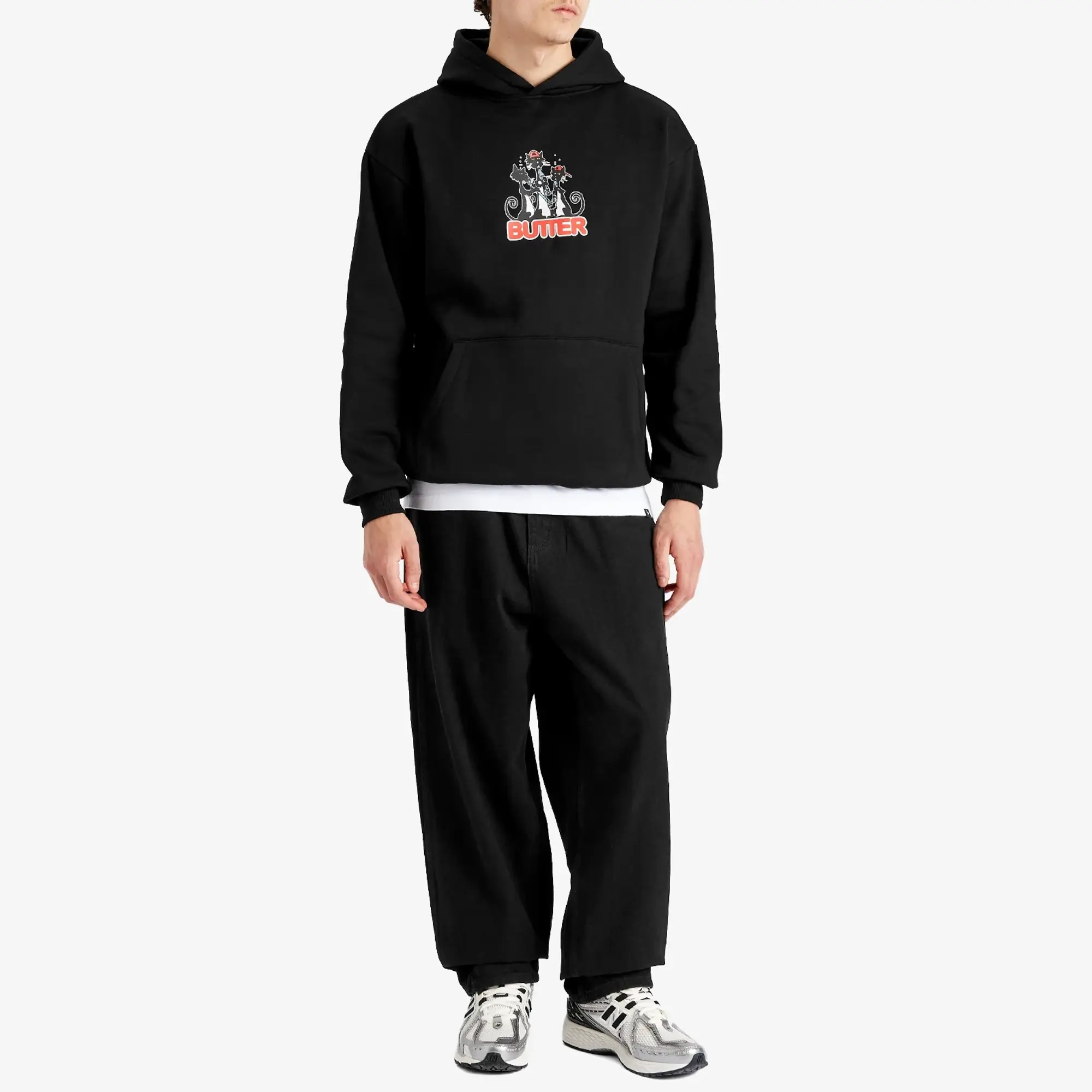 Butter Goods Men's Cats Hoodie Black