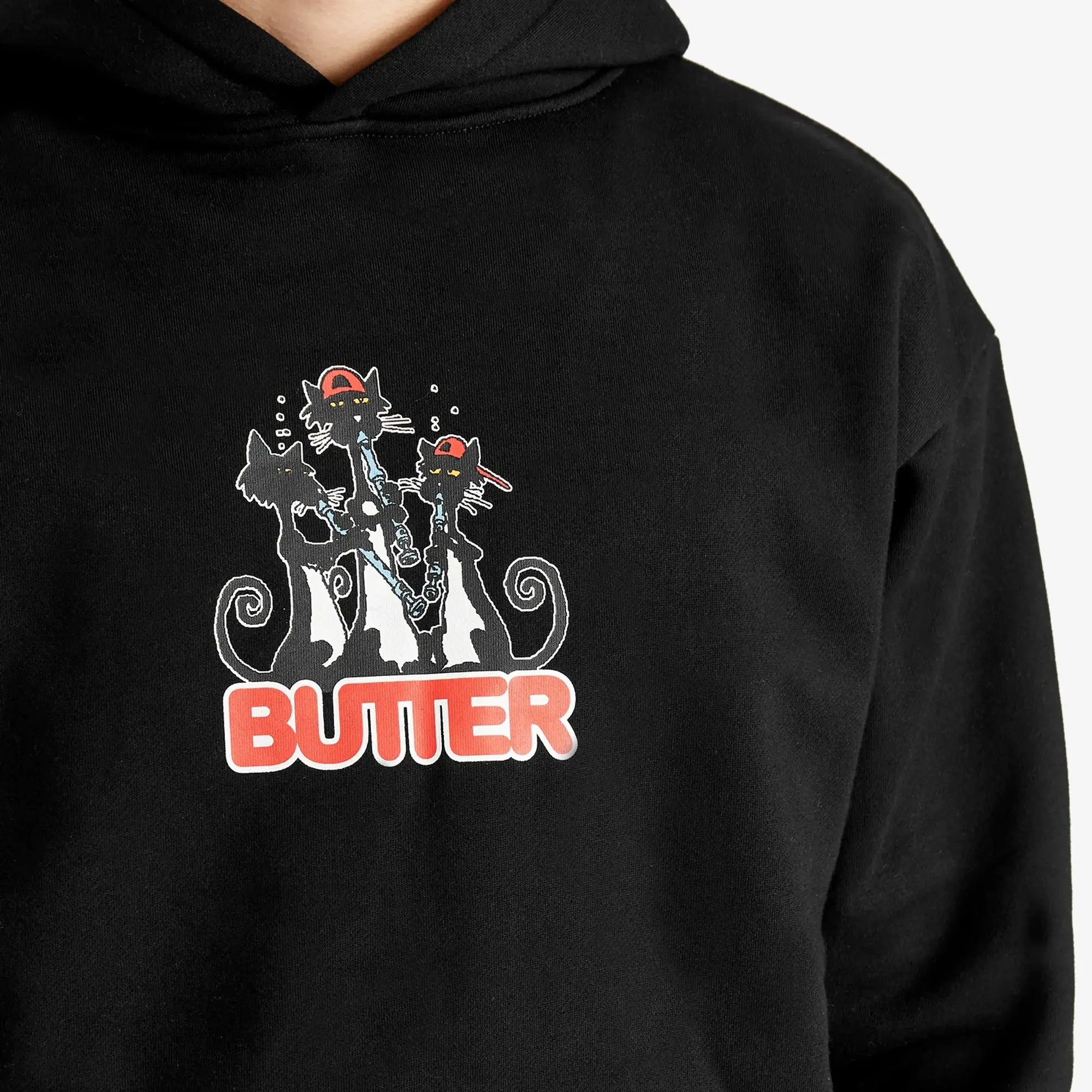 Butter Goods Men's Cats Hoodie Black