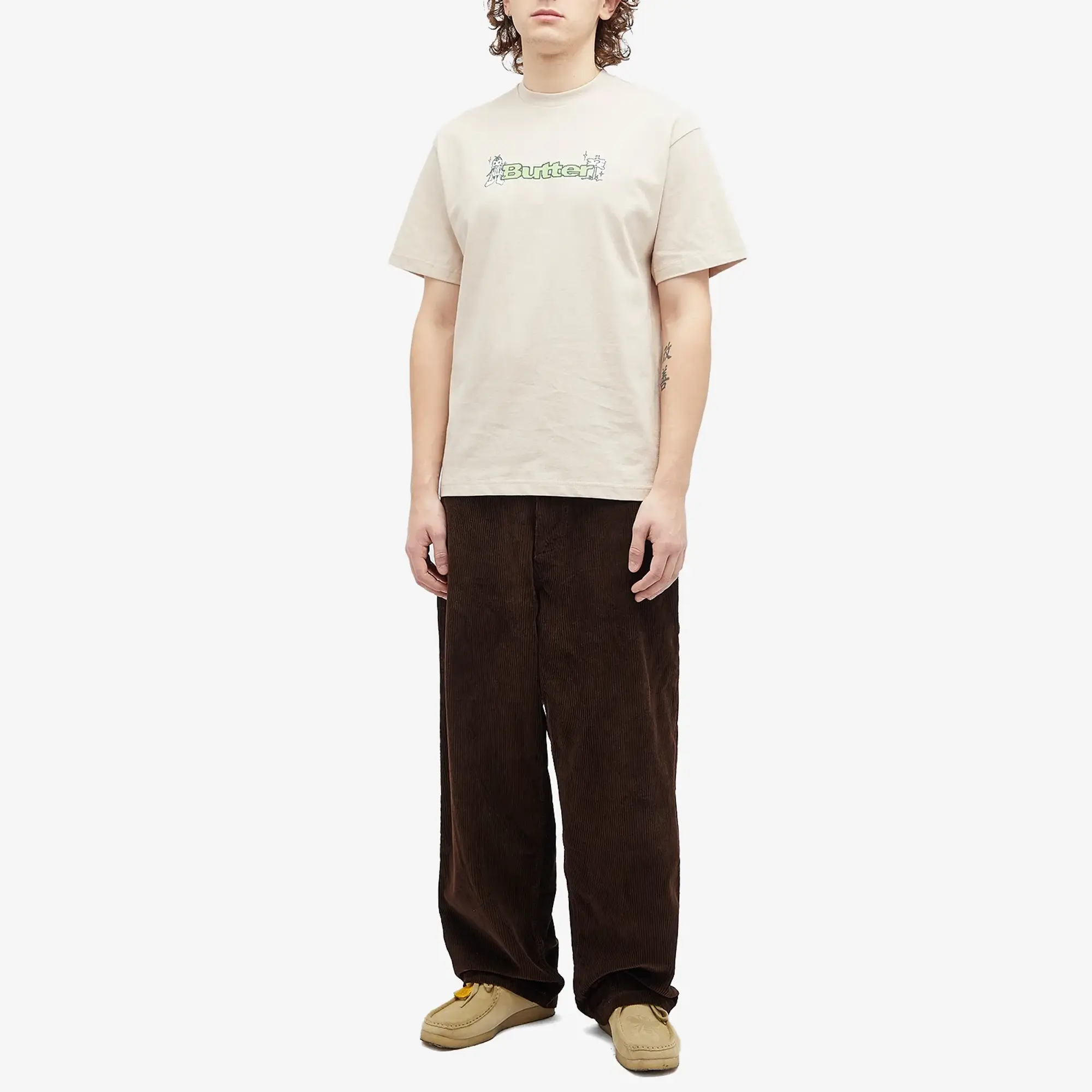Butter Goods Men's Quest Logo T-Shirt Sand