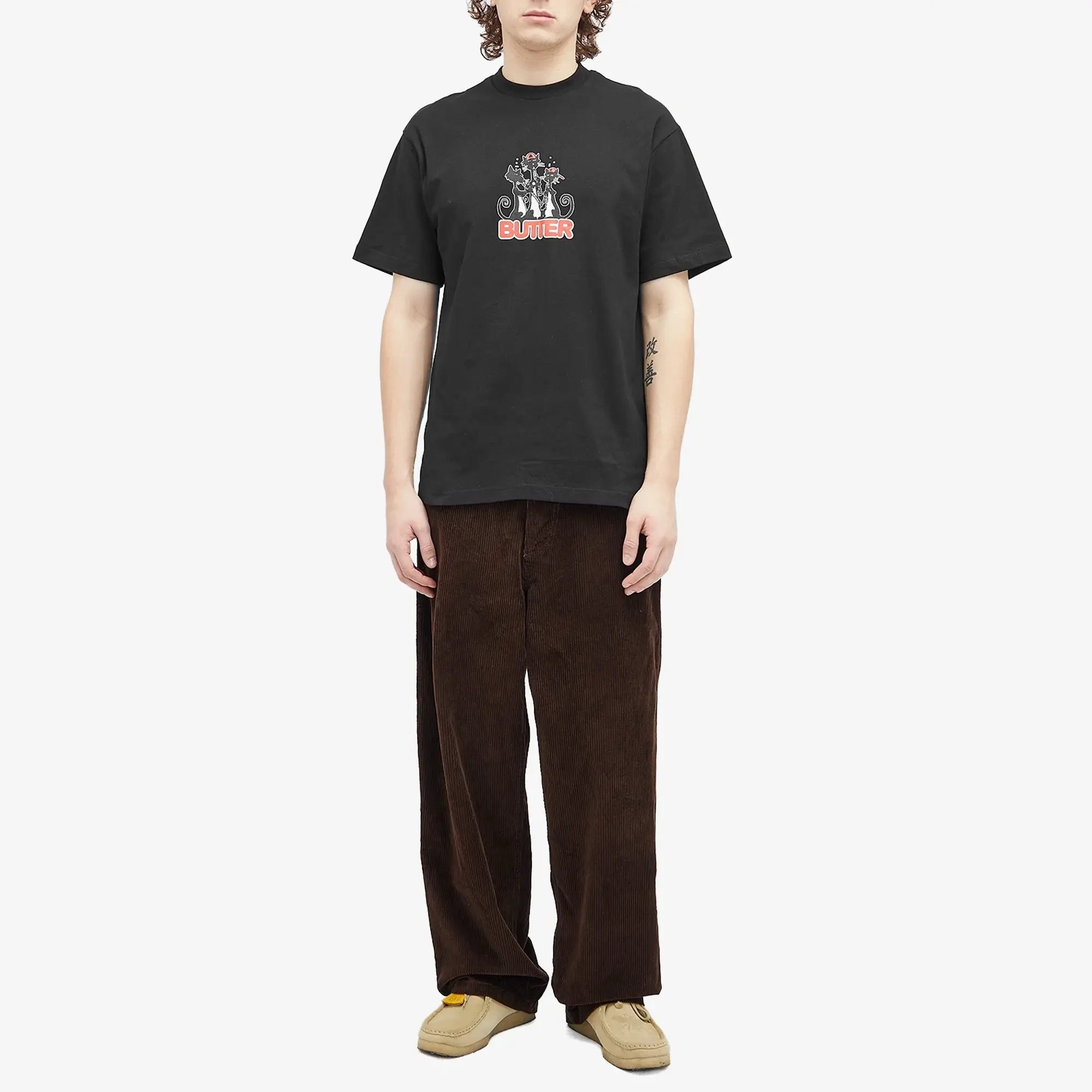 Butter Goods Men's Cats T-Shirt Black
