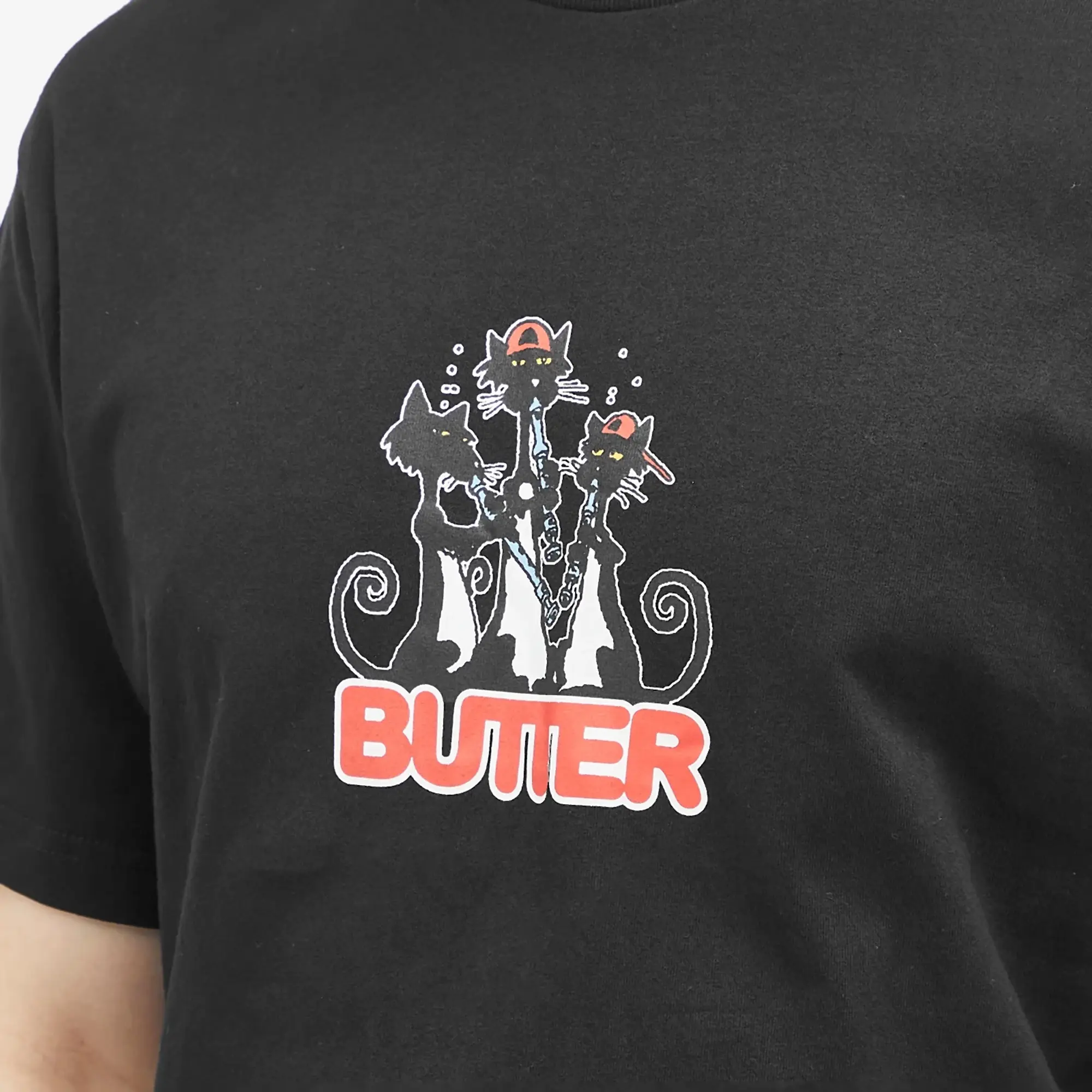 Butter Goods Men's Cats T-Shirt Black