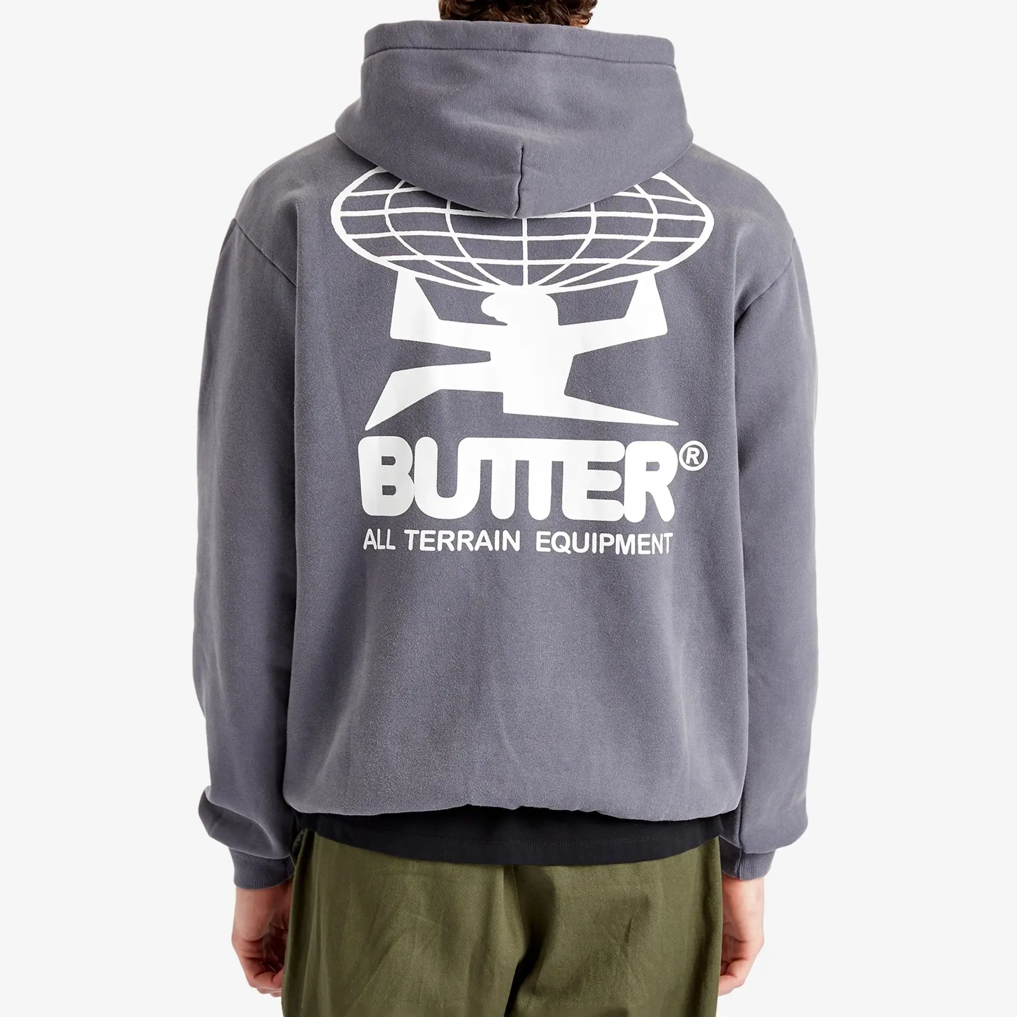 Butter Goods Men's All Terrain Hoodie Washed Steel