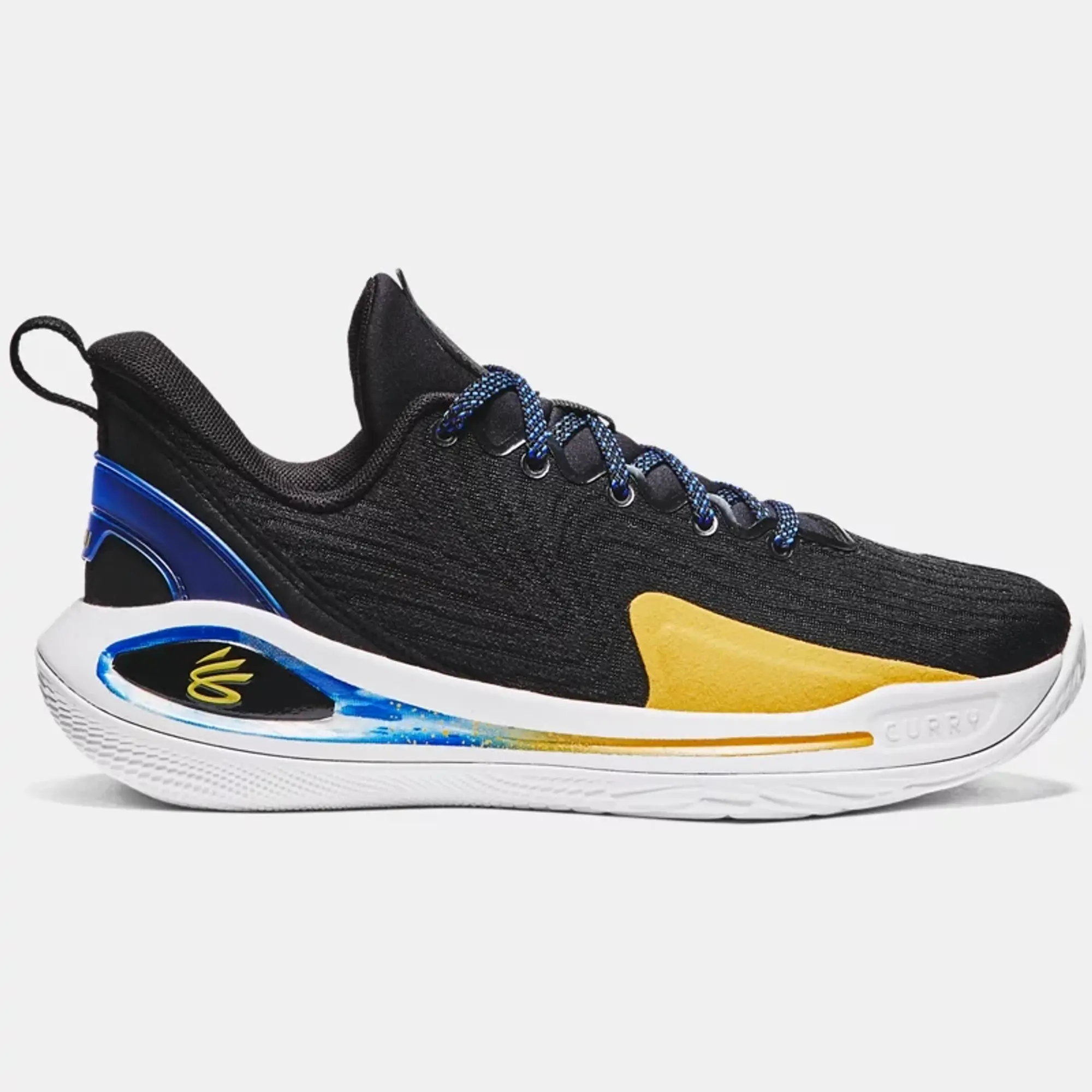 Under Armour Grade School Curry 12 'Dub Nation' Basketball Shoes Black / Team Royal / Taxi 6 (EU 40)