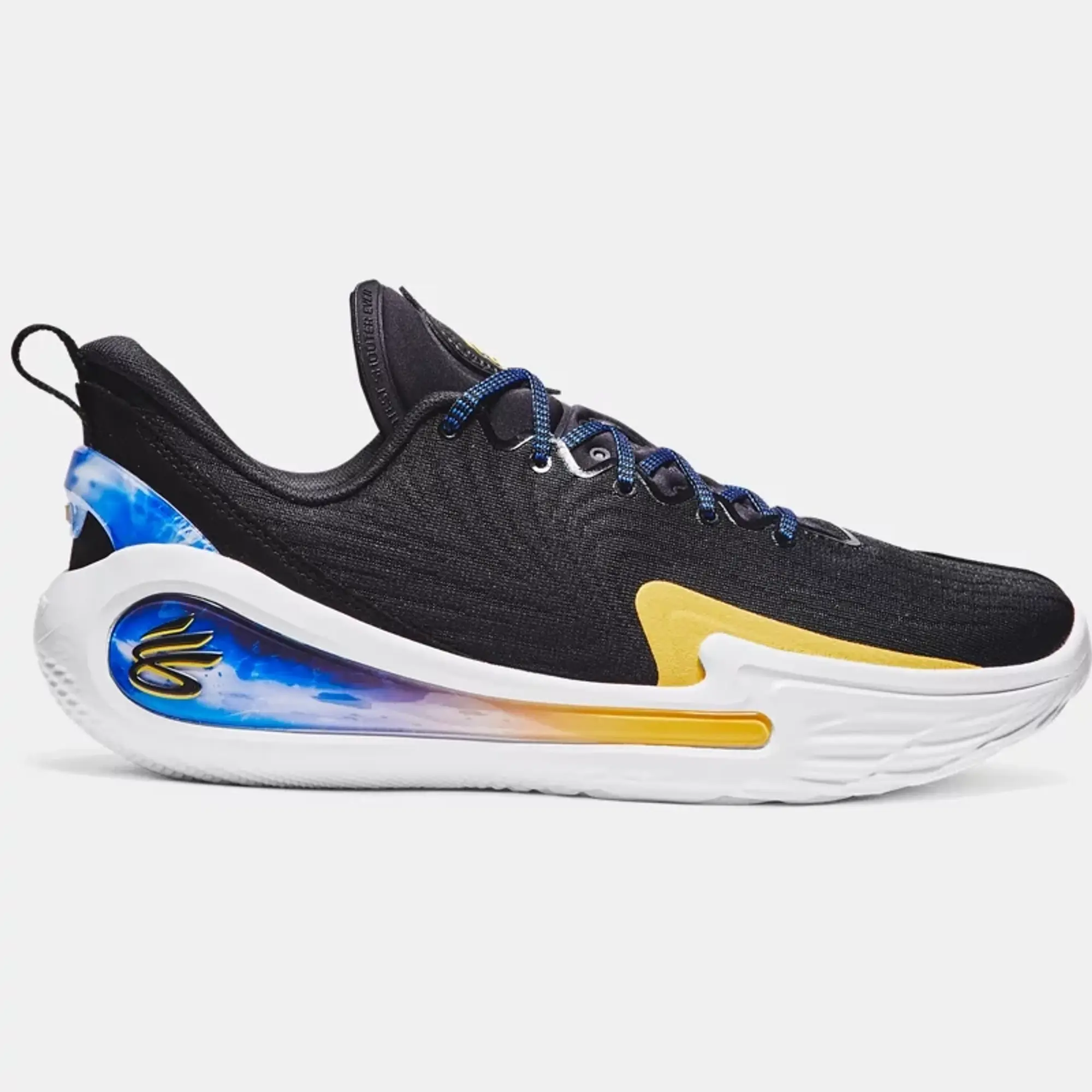 Under Armour Unisex Curry 12 'Dub Nation' Basketball Shoes Black / Team Royal / Taxi 8