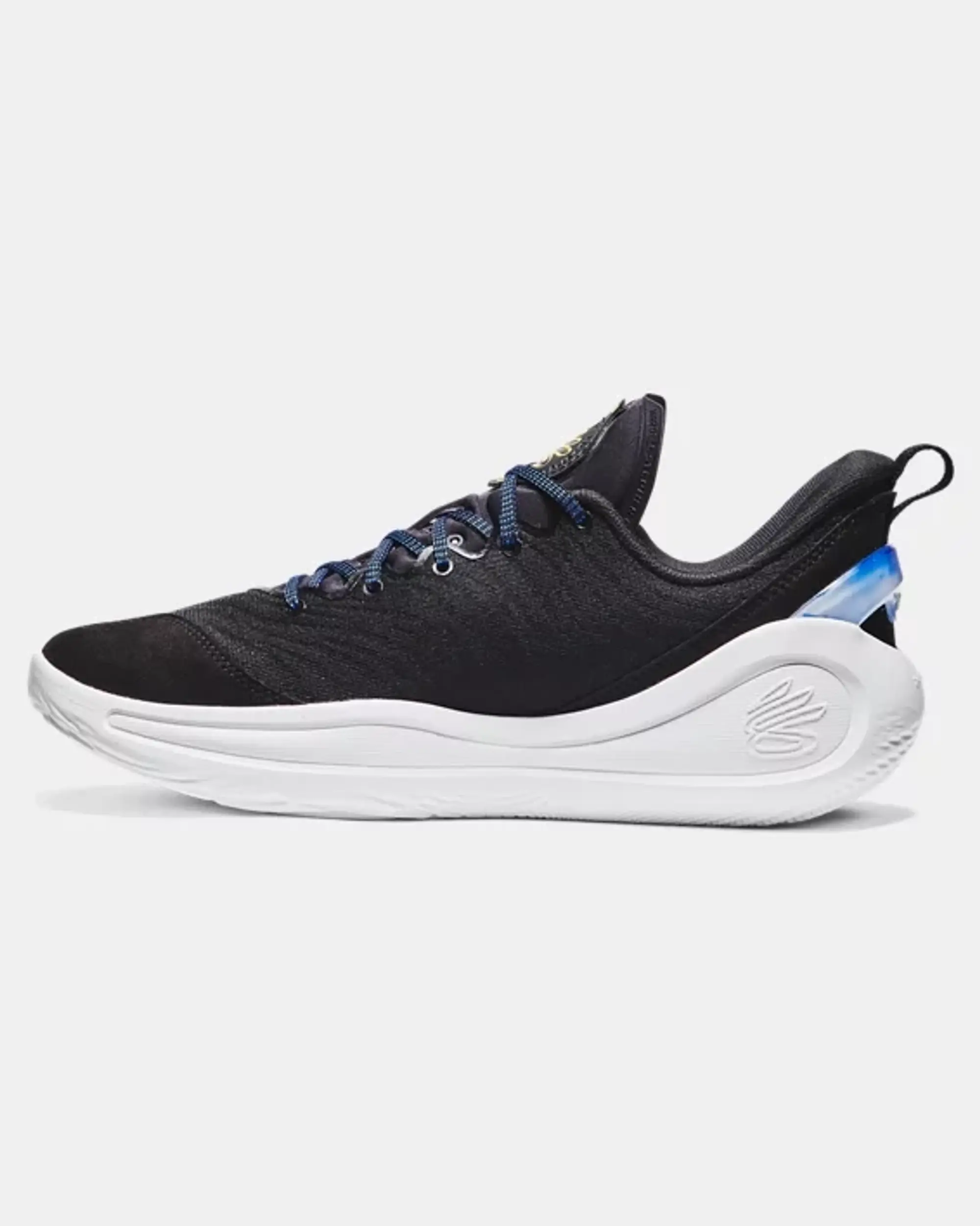 Under Armour Unisex Curry 12 'Dub Nation' Basketball Shoes Black / Team Royal / Taxi 8