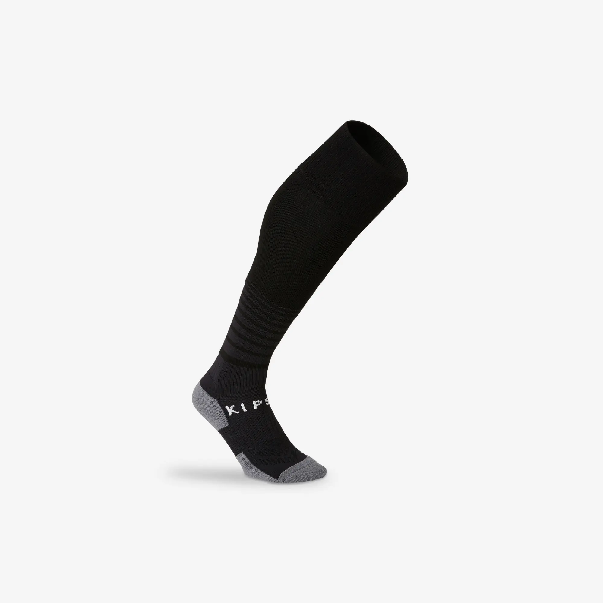 Kipsta Kids' Football Socks Viralto Club - Black With Stripes
