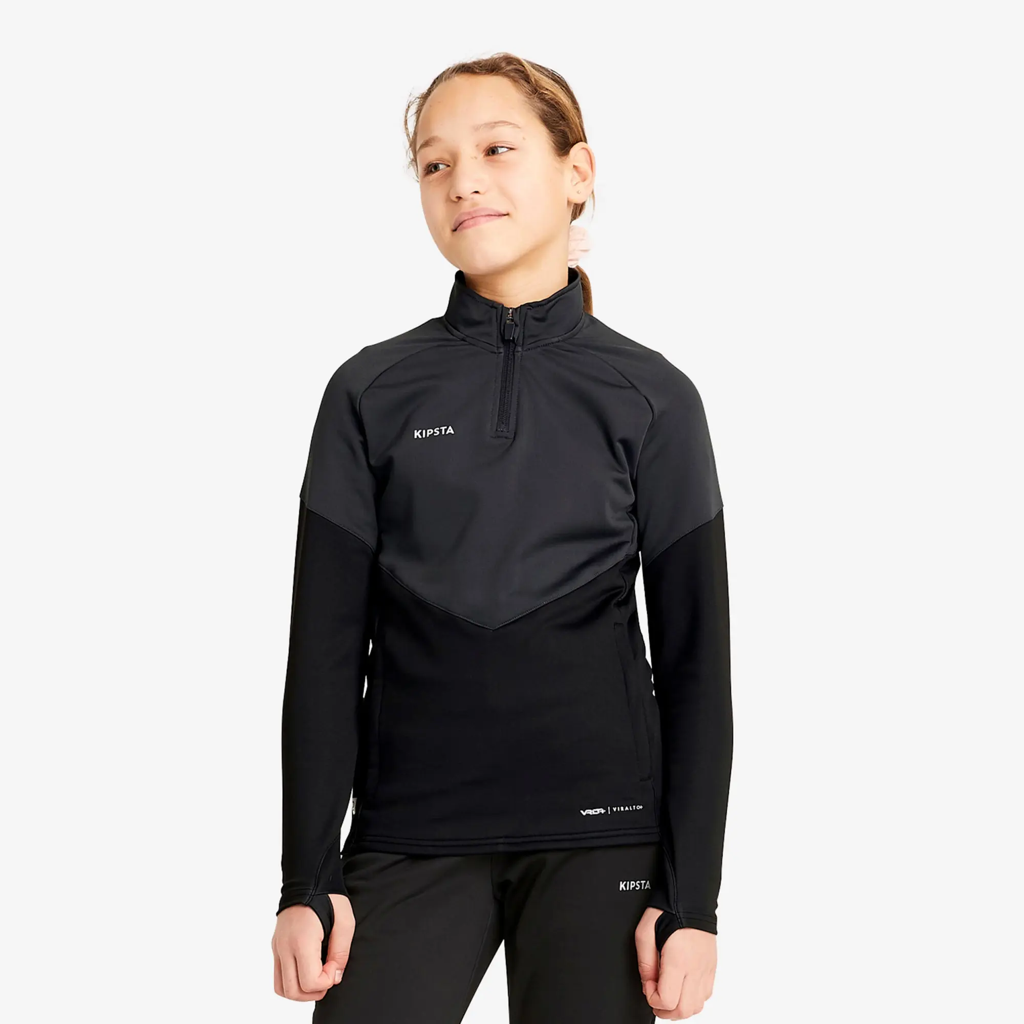 Kipsta Girls' Sweatshirt Viralto+ - Black