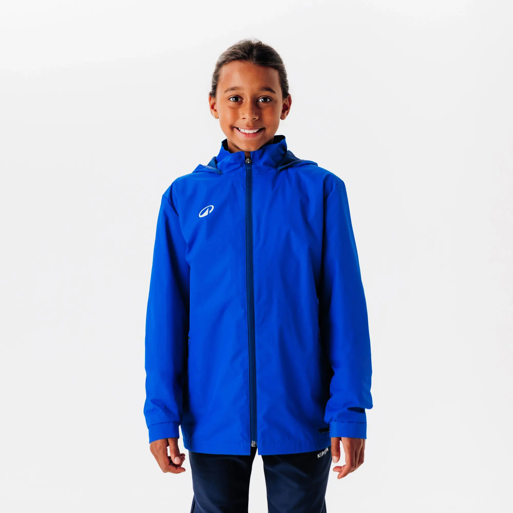 Kids Unisex Waterproof Football Jacket By Kipsta In Black