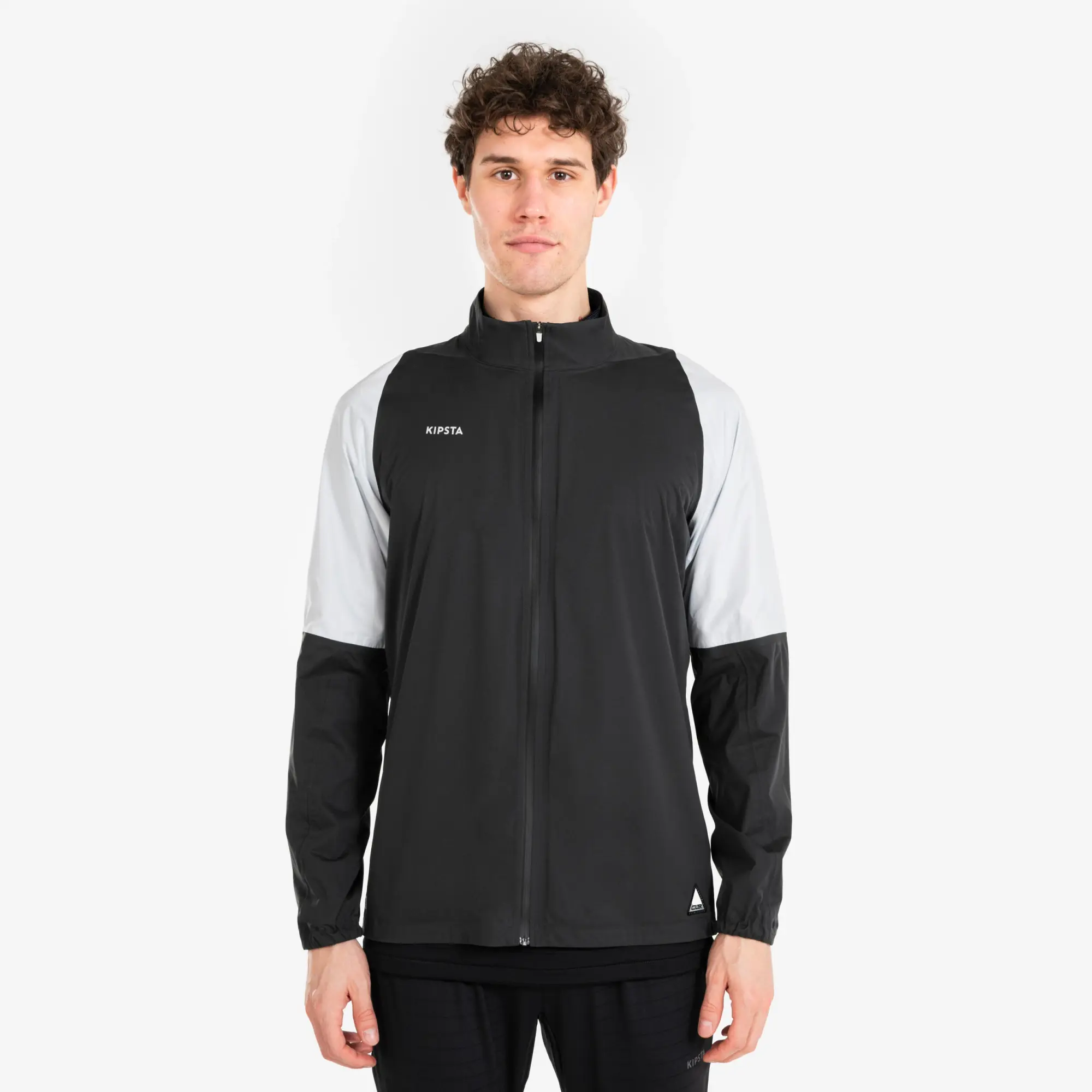 Kipsta Adult Rain Jacket Clr - Black/White