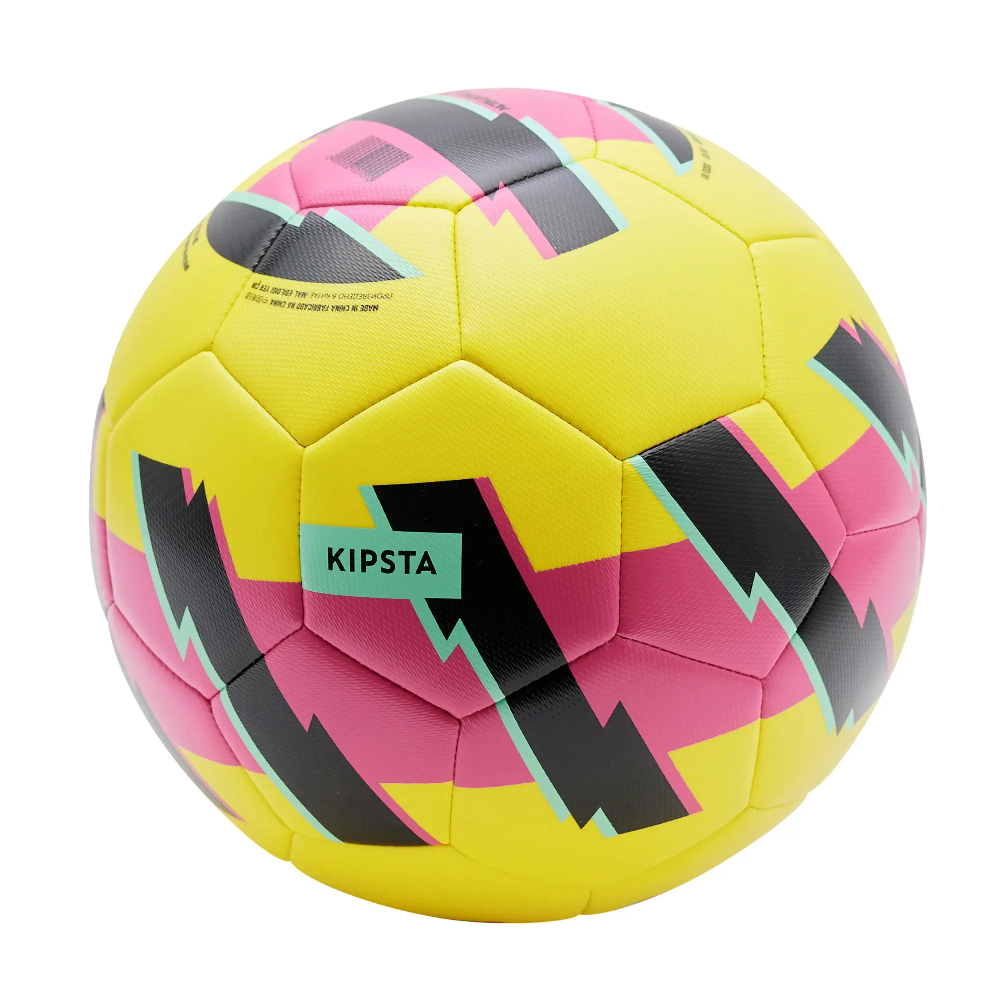 Kipsta Football Light Learning Ball Size 5 - Yellow/Pink