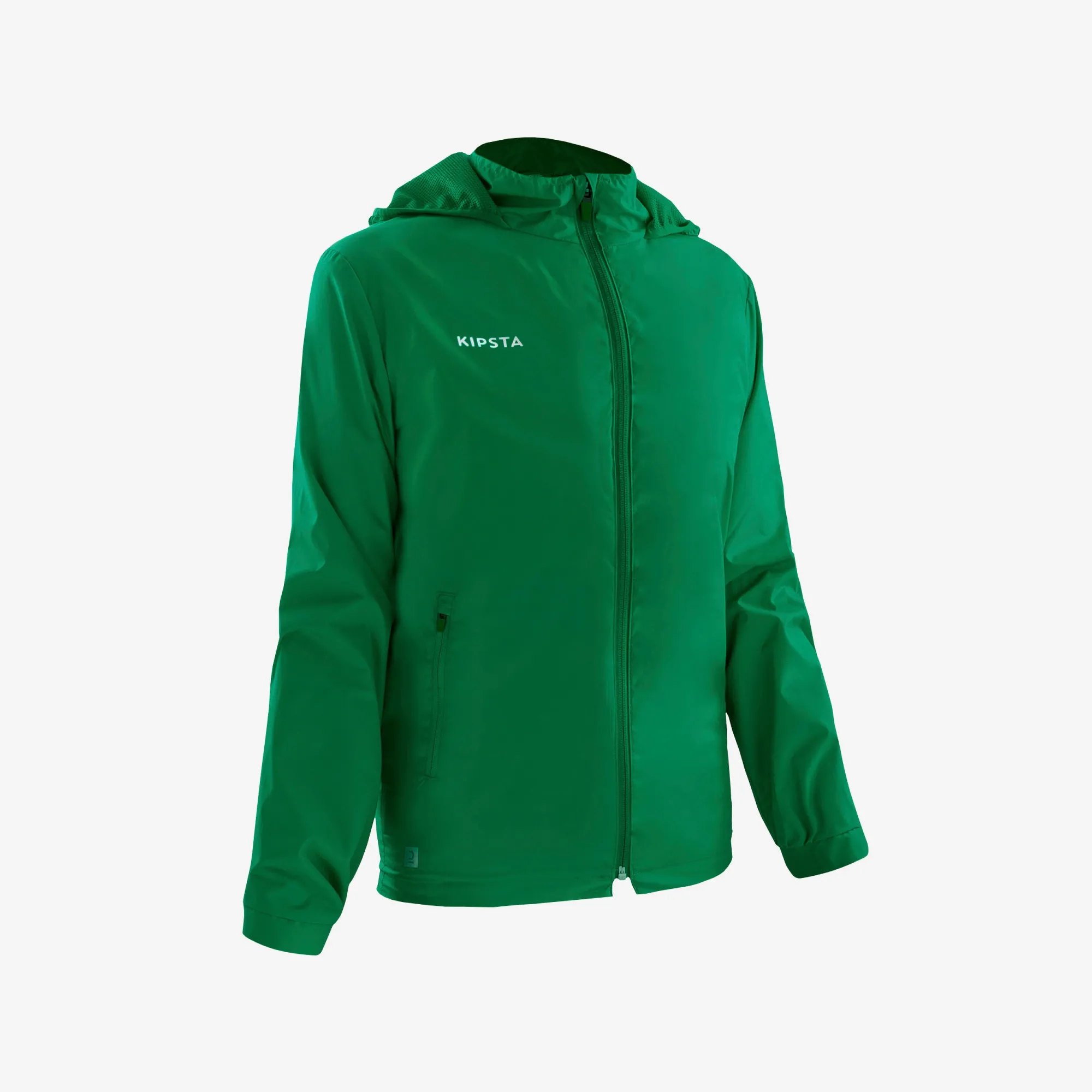 Kipsta Kids' Rainproof Football Jacket Viralto Club - Green