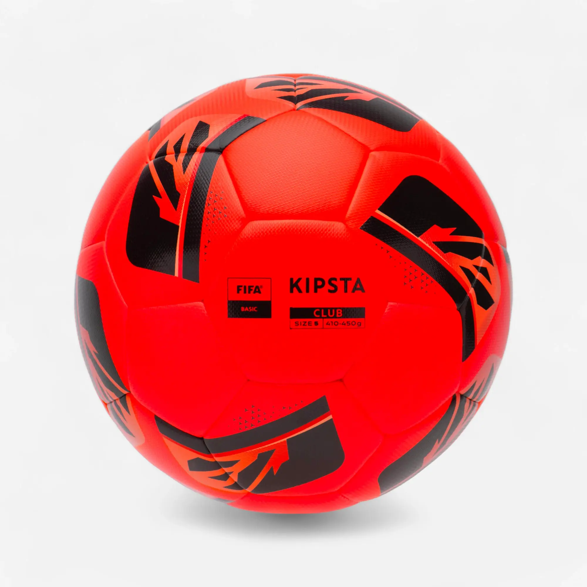 Kipsta Size 5 Fifa Basic Football Club Hybrid - Red/Snow And Fog