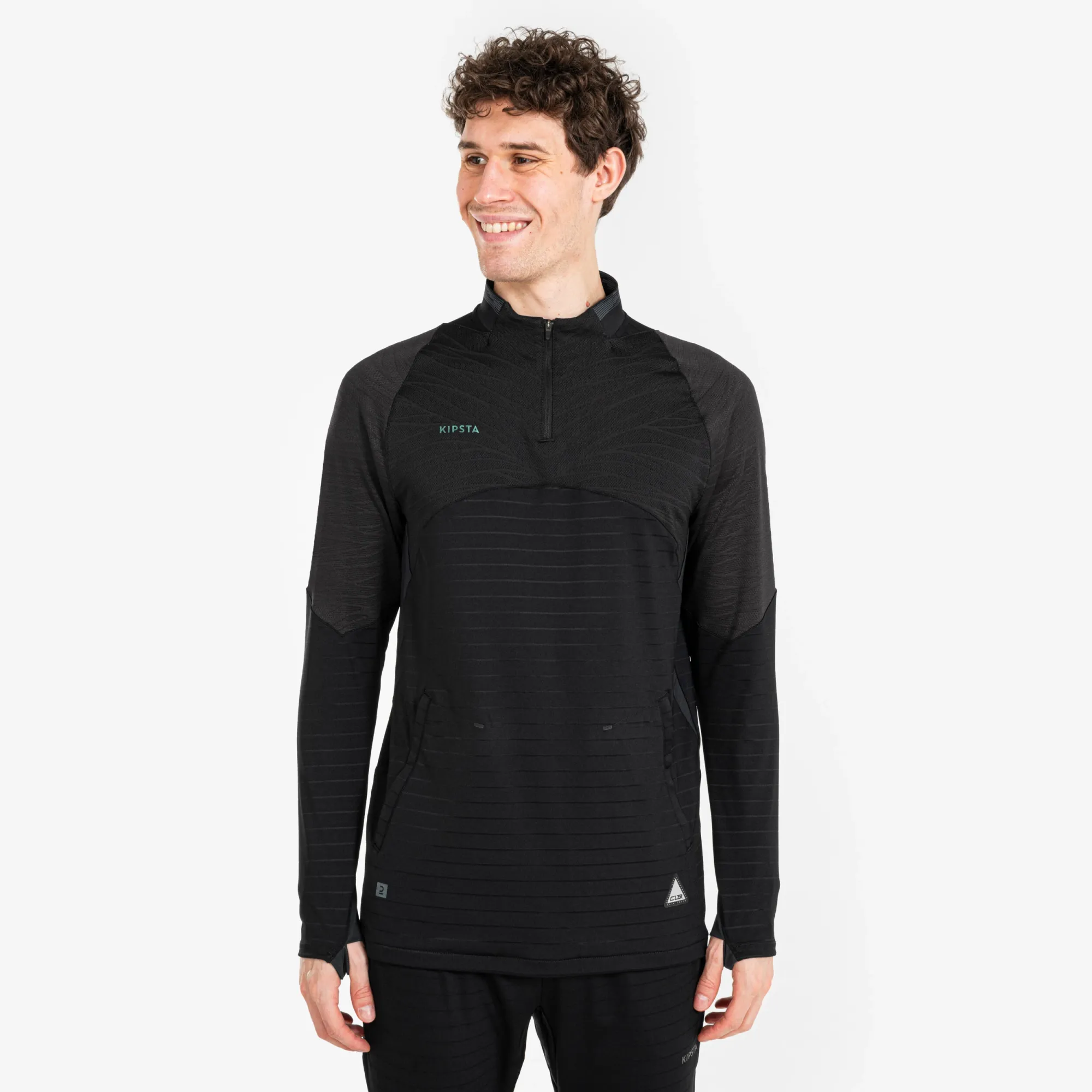 Kipsta Adult 1/2 Zip Clr - Black