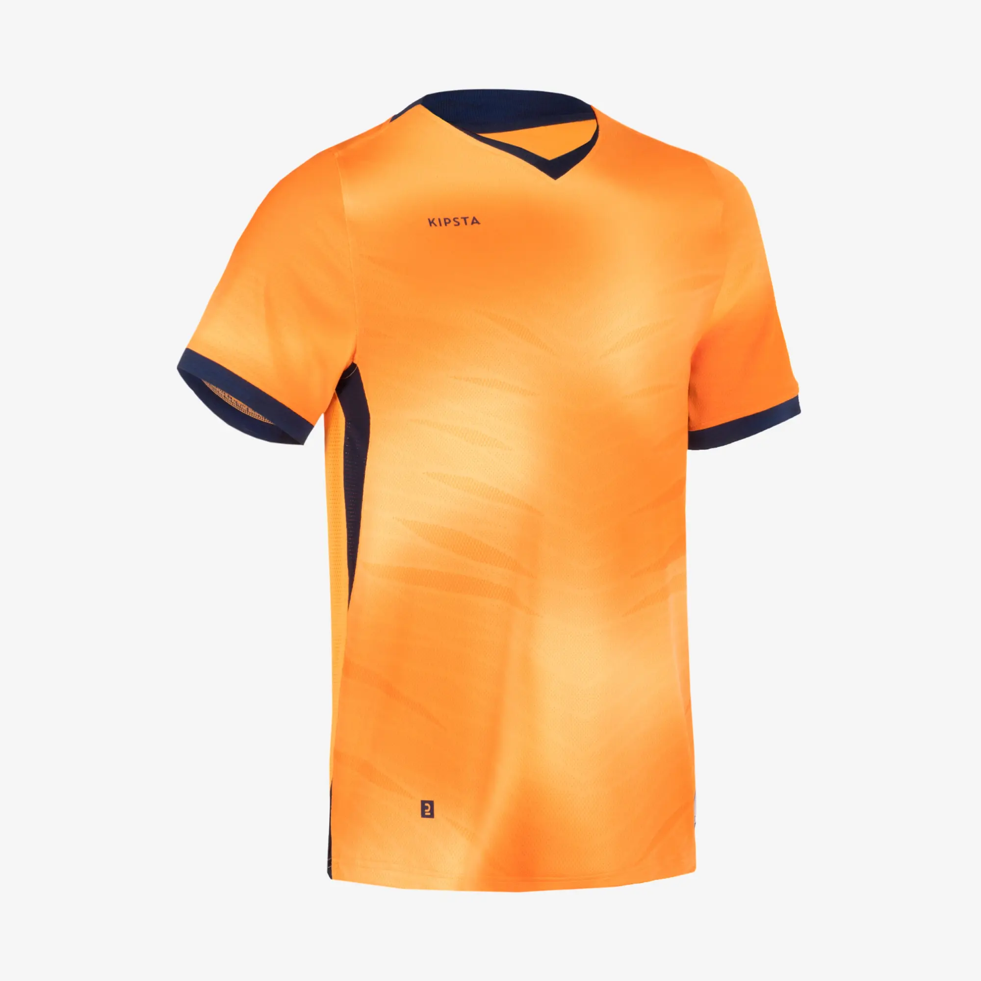 Kipsta Adult Short-Sleeved Football Shirt Clr - Orange/Navy