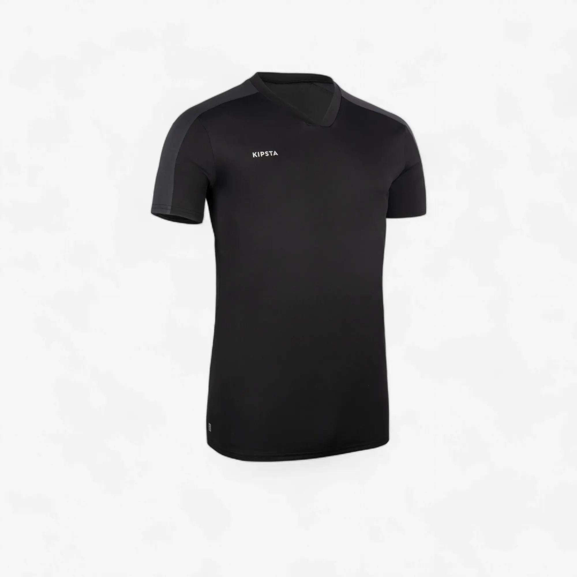 Kipsta Adult Short-Sleeved Football Shirt Essential - Black