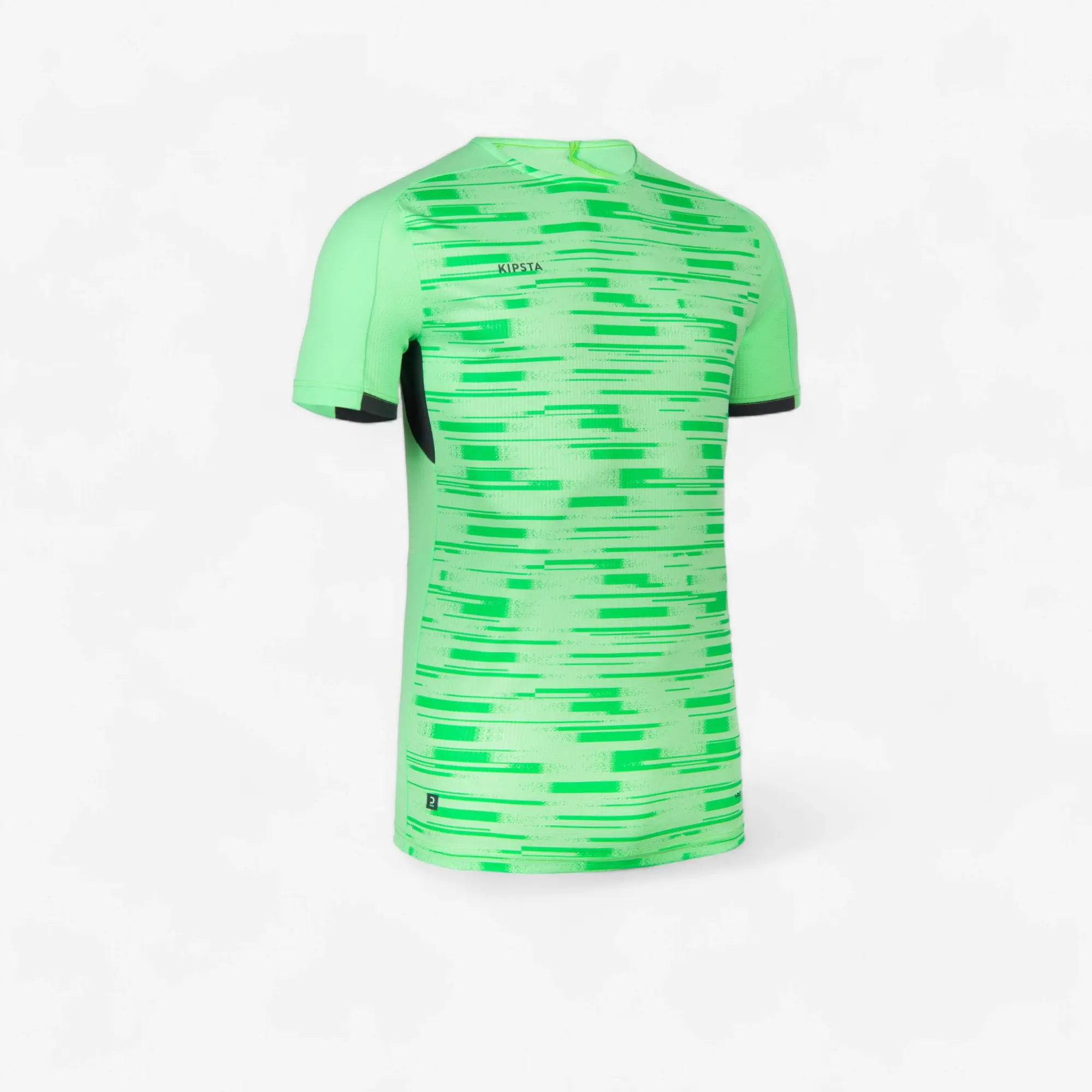 Kipsta Short-Sleeved Football Shirt Viralto Pxl - Green & Black