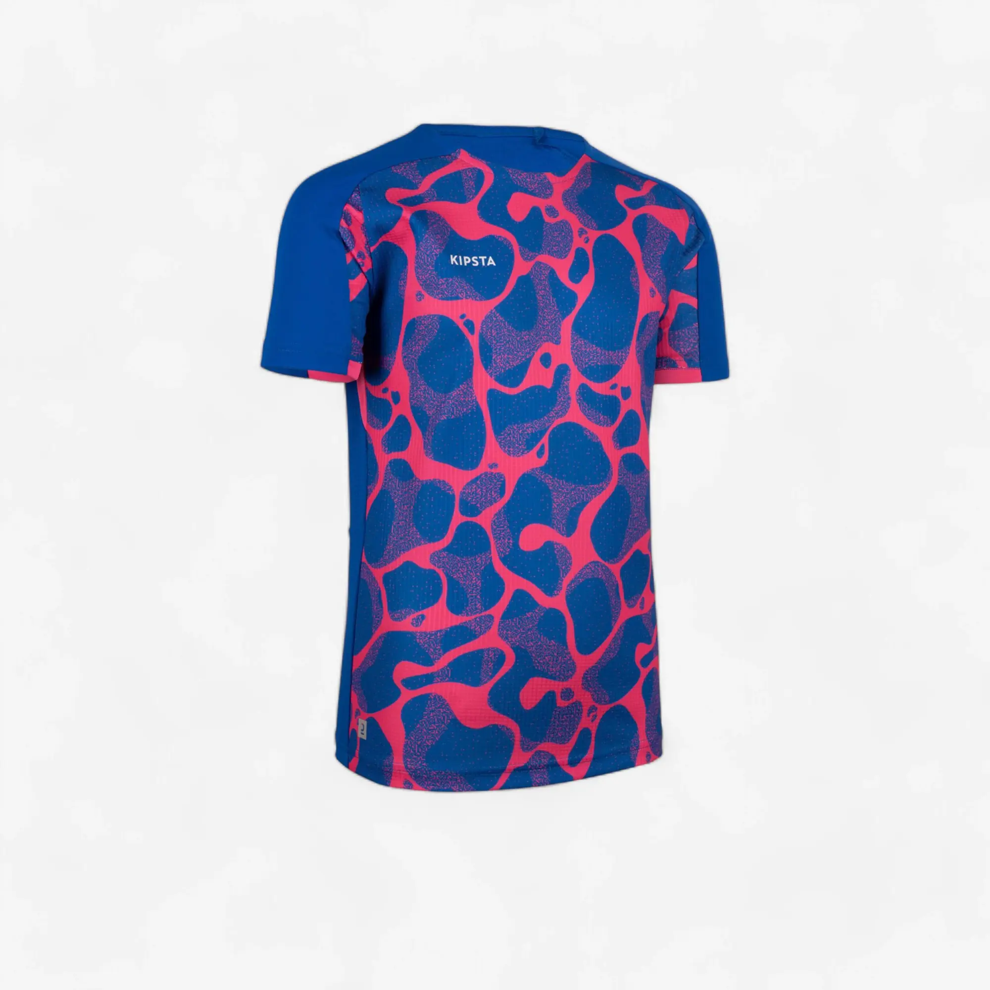 Kipsta Kids' Football Short-Sleeved Shirt Viralto - Aqua Blue/Pink