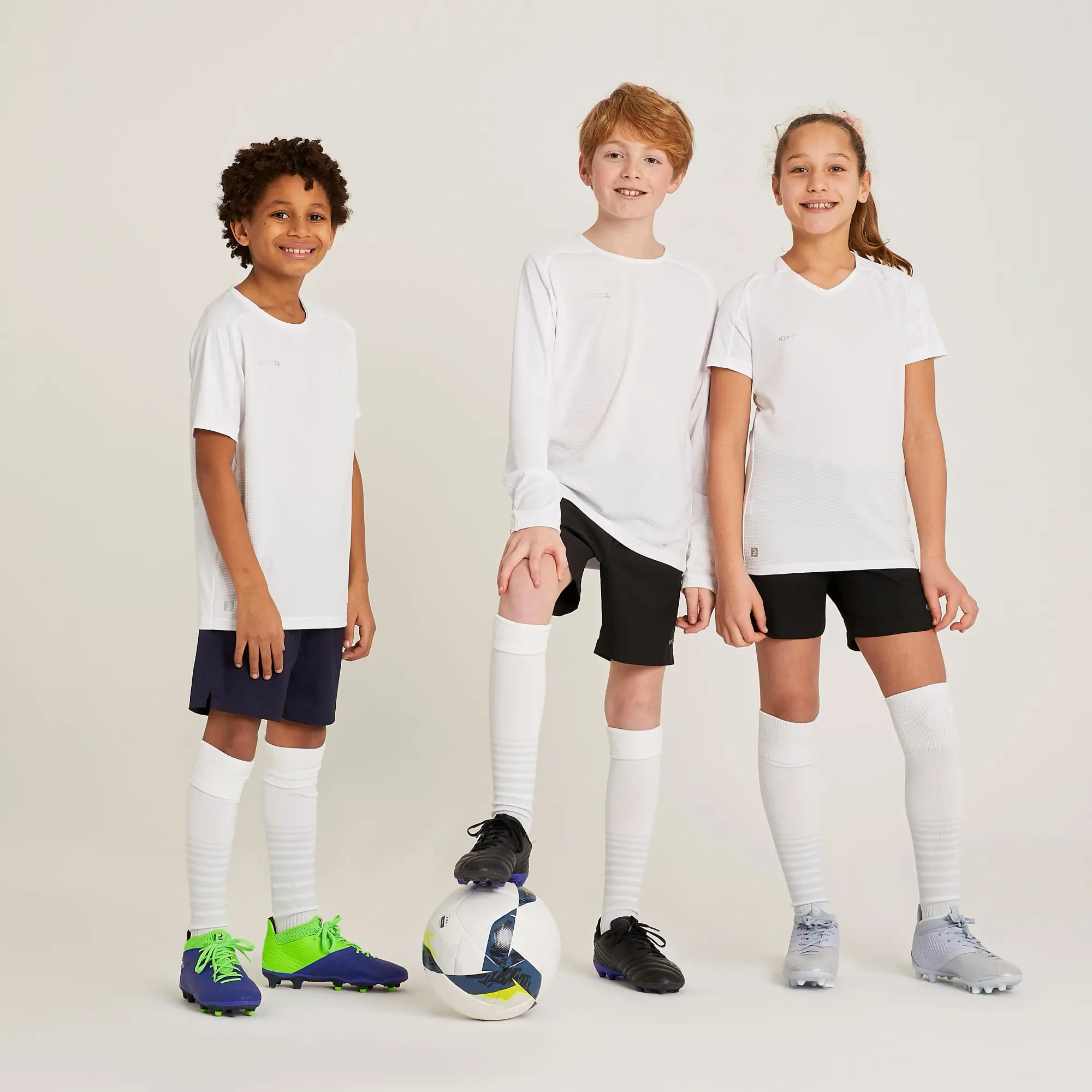 Kipsta Girls' Football Shirt Viralto - Aqua Green & White