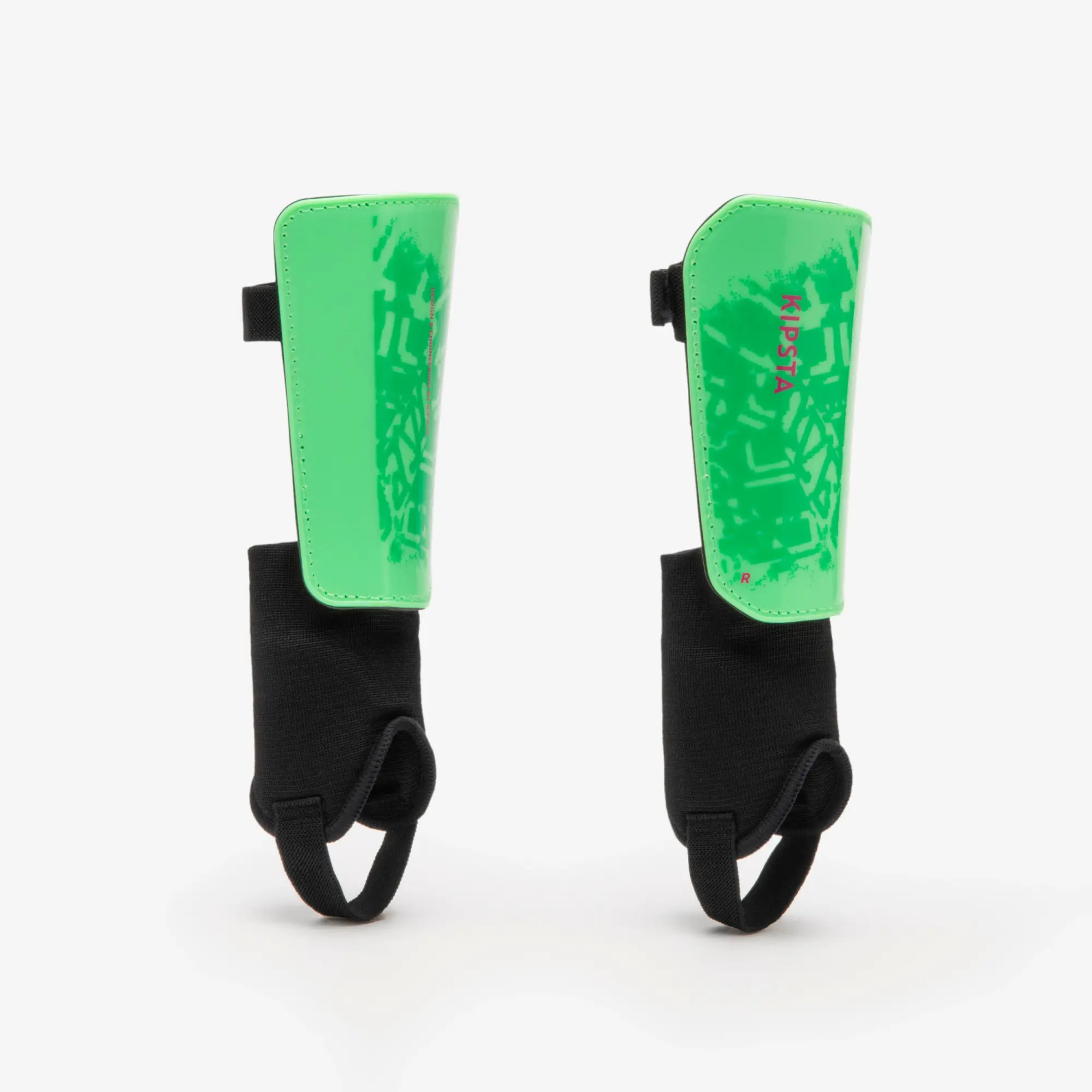 Kipsta Kids' Football Shin Pads Essential 140 - Green