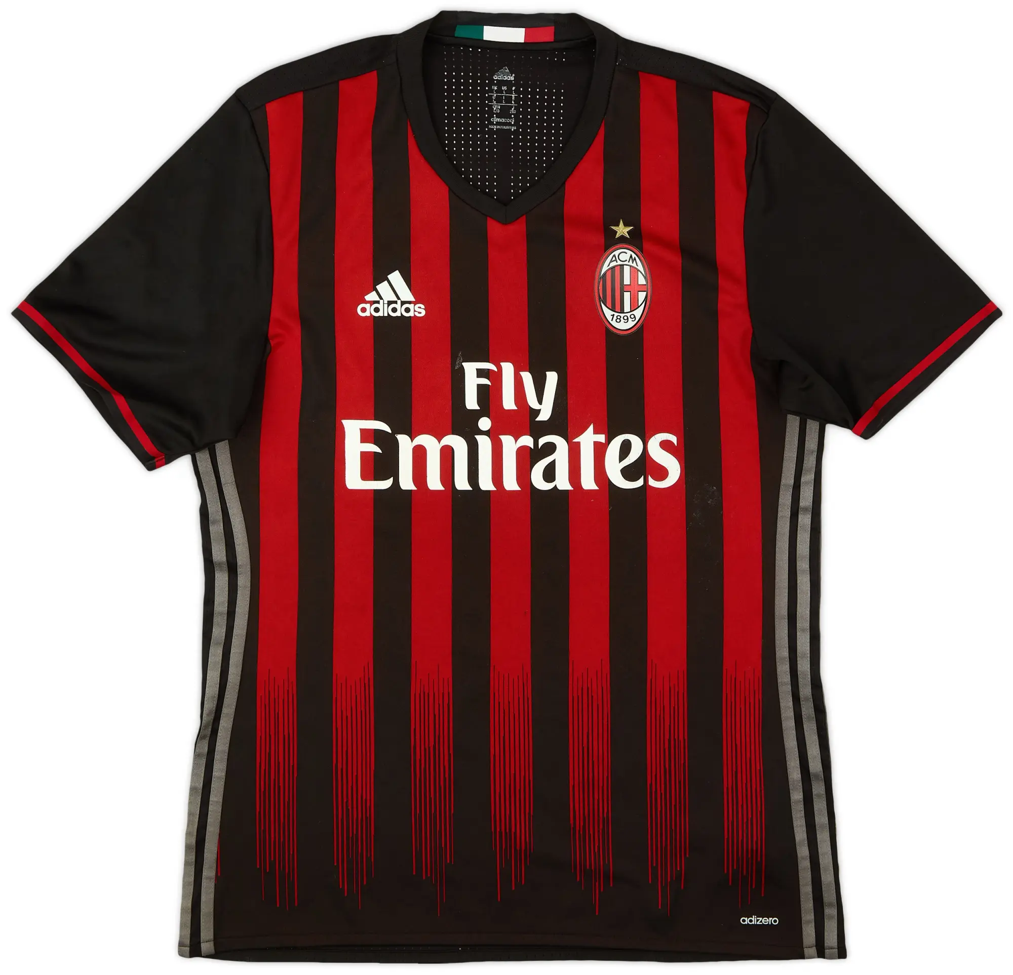 adidas 2016-17 AC Milan Home Shirt - 6/10 - (L)