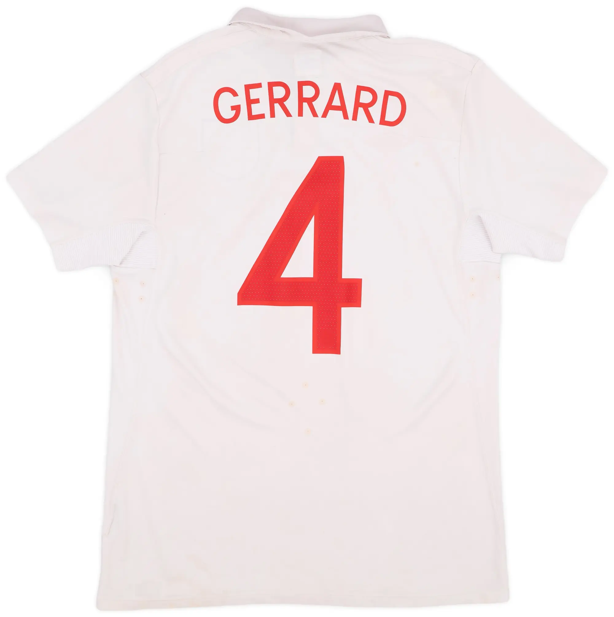 Umbro 2009-10 England Home Shirt Gerrard #4 - 5/10 - (M)