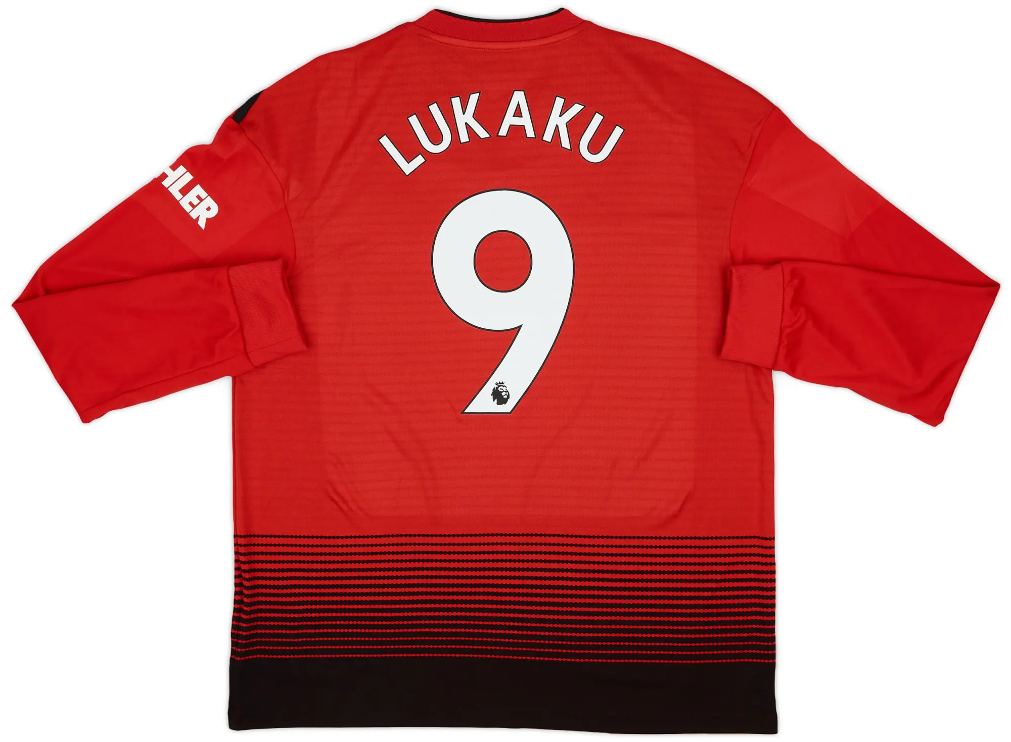 adidas 2018-19 Manchester United Home L/S Shirt Lukaku #9 (L)