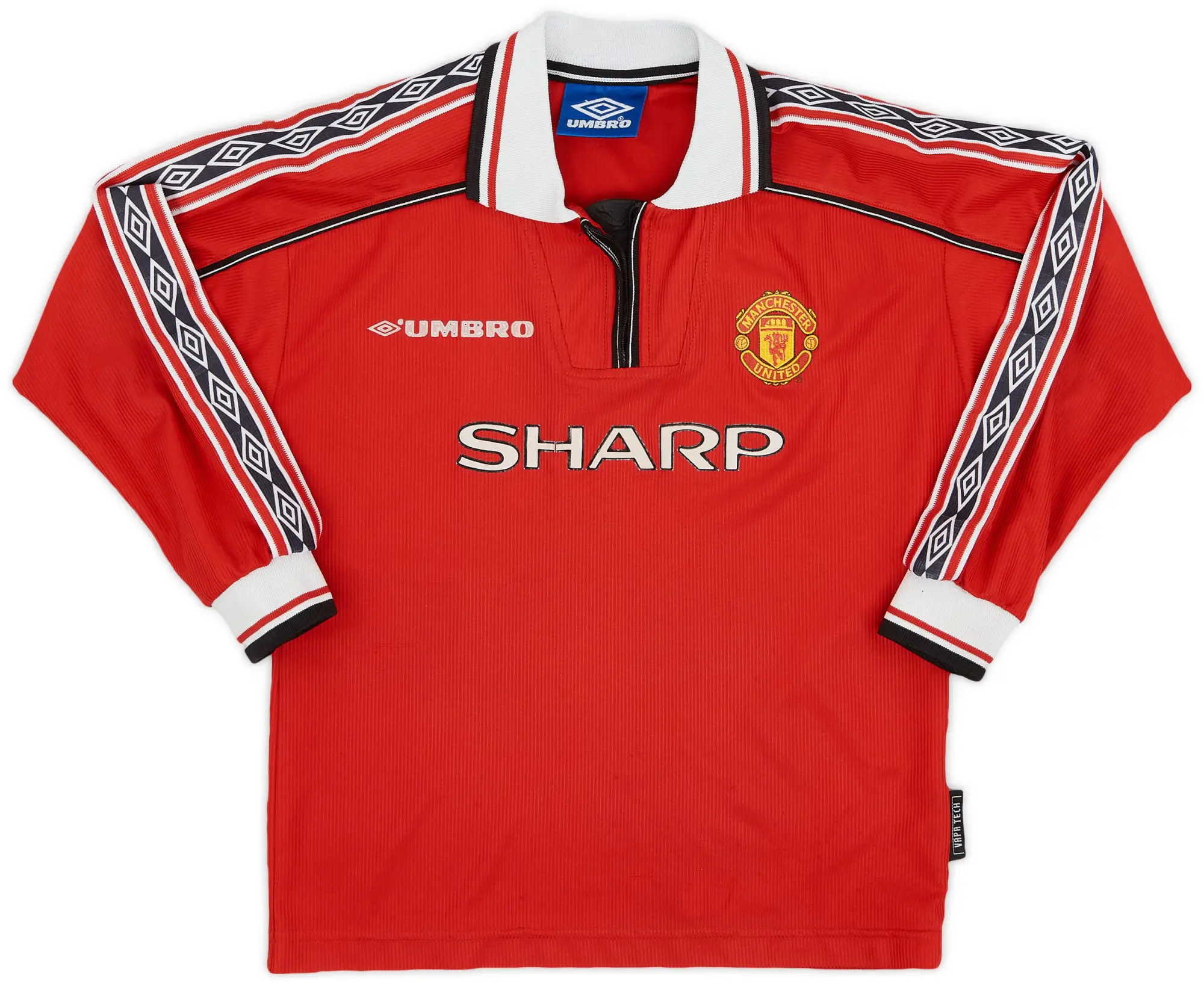 Umbro 1998-00 Manchester United Home L/S Shirt - 6/10 - (M.Boys)