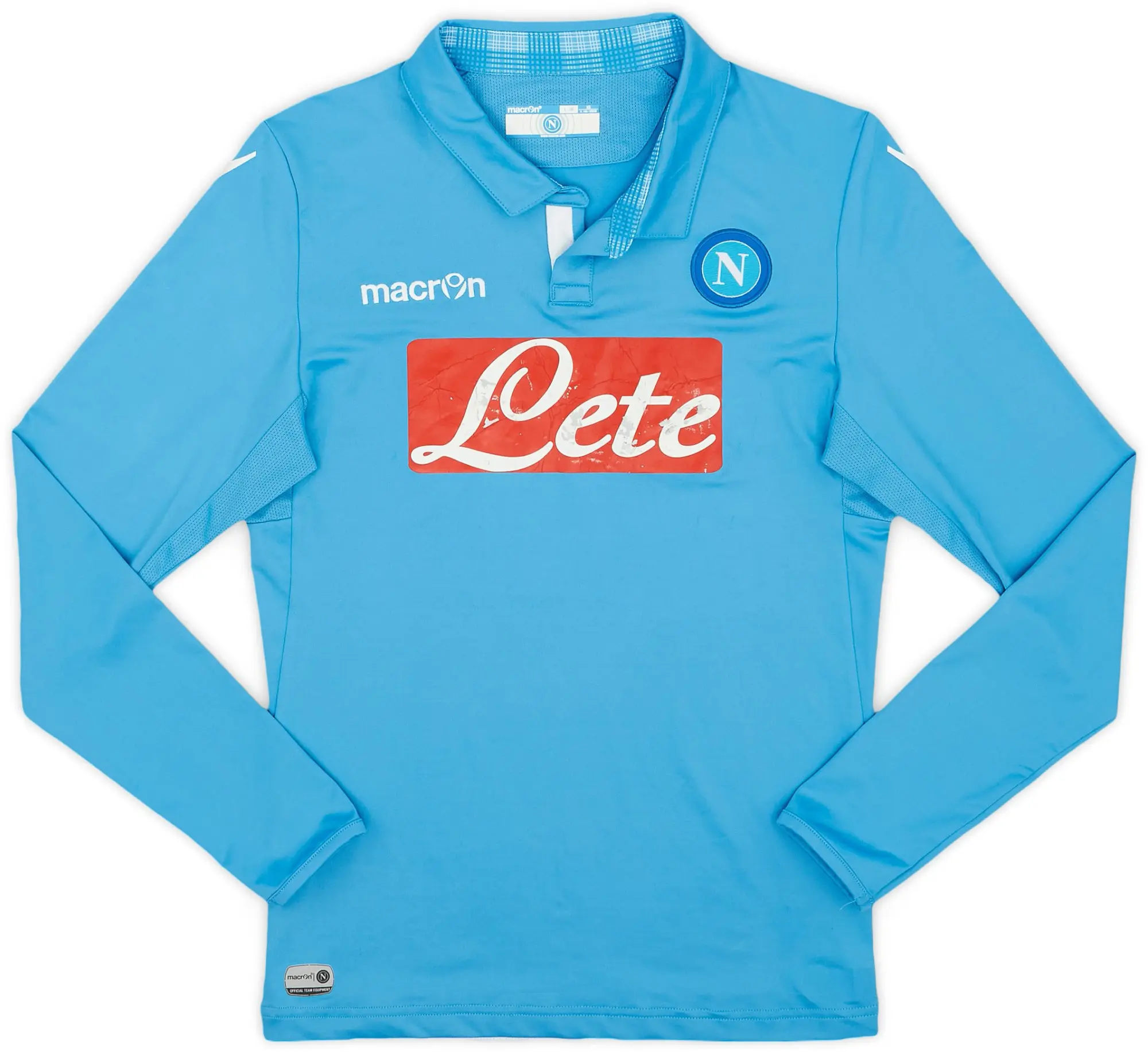 Macron 2014-15 Napoli Home L/S Shirt - 5/10 - (L.Boys)